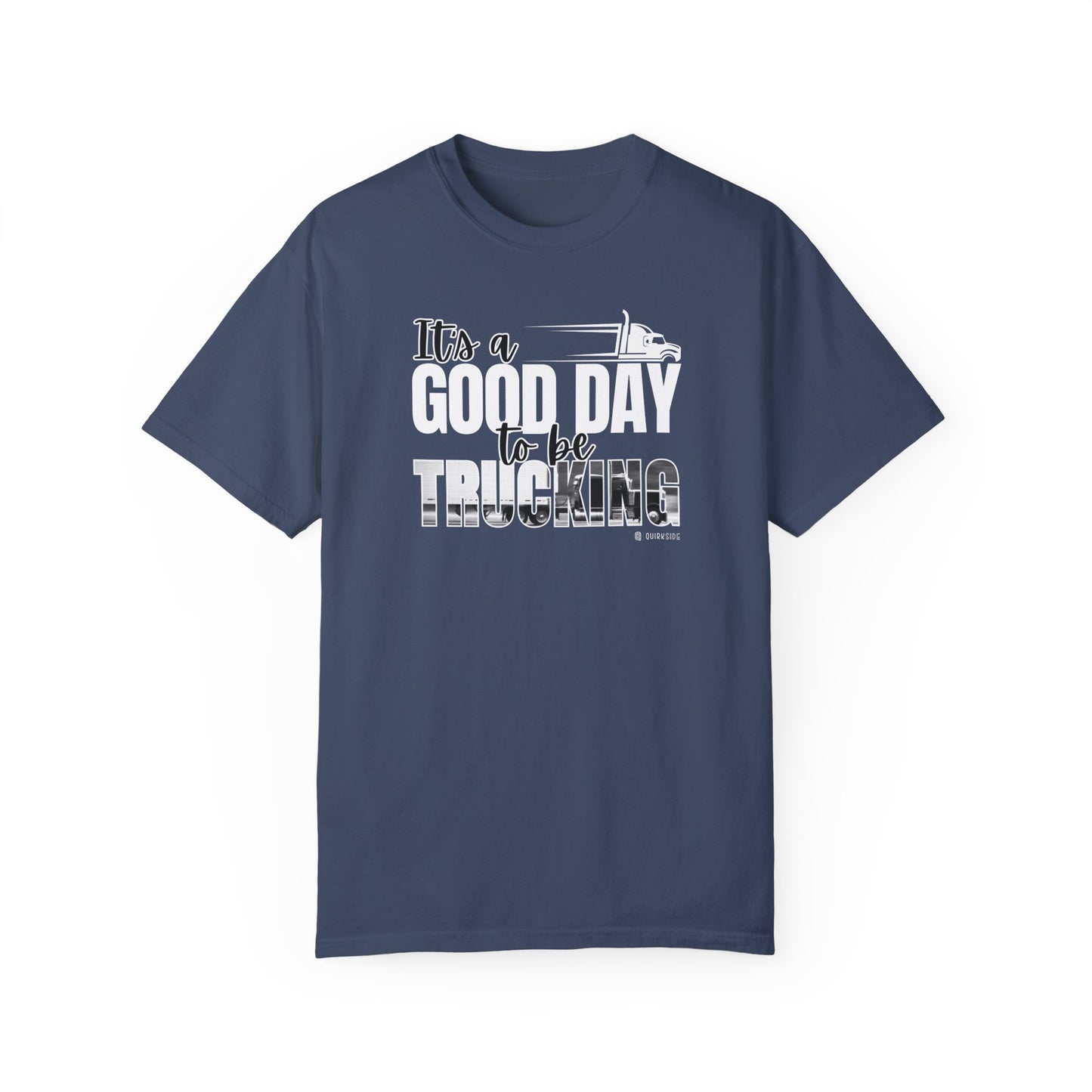 Trucking T-shirt, Truckers Tee, Highway Driver Shirt, On The Road Top, Unisex Tee, Comfortable Garment-Dyed Shirt