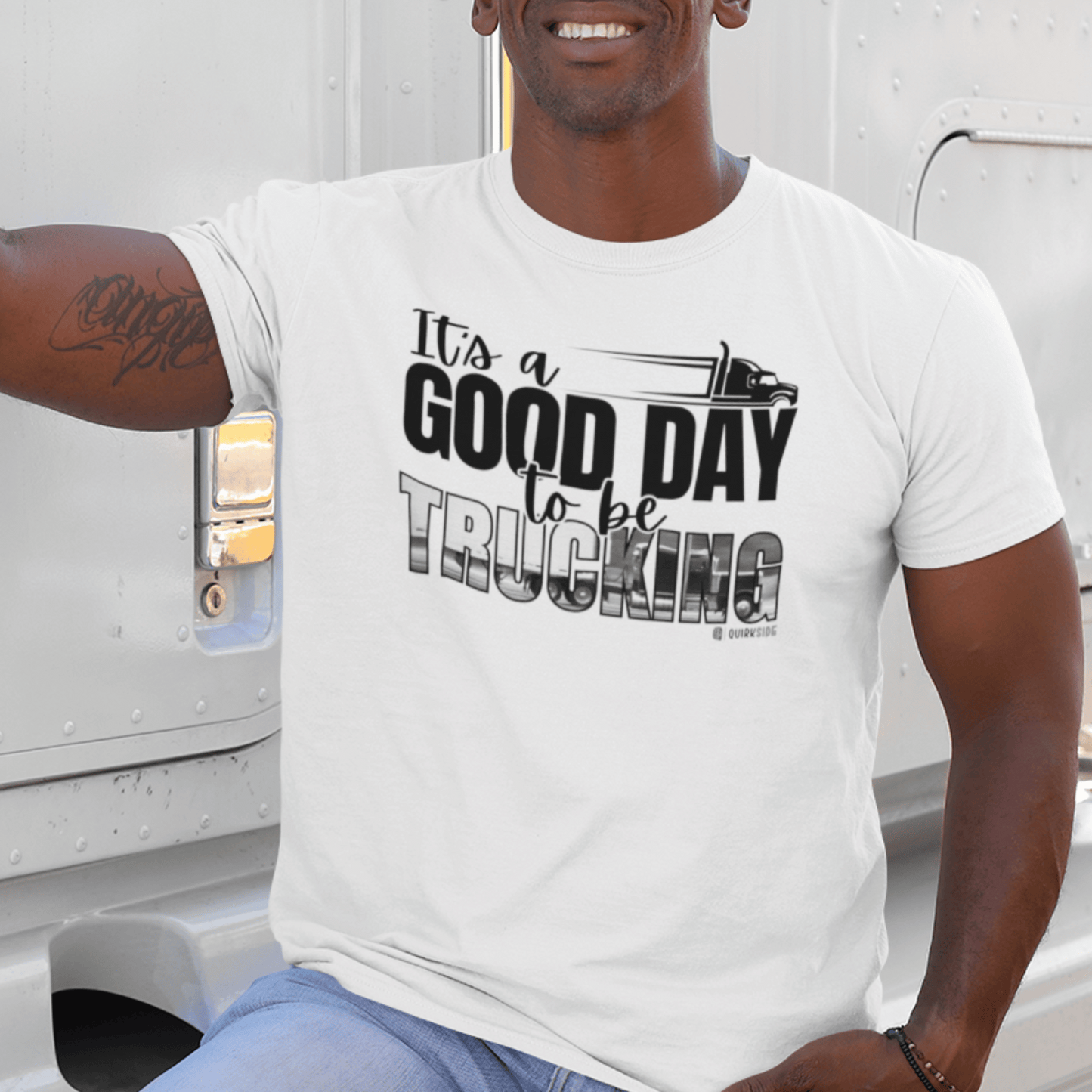 Trucking T-shirt, Truckers Tee, Highway Driver Shirt, On The Road Top, Unisex Tee, Comfortable Garment-Dyed Shirt