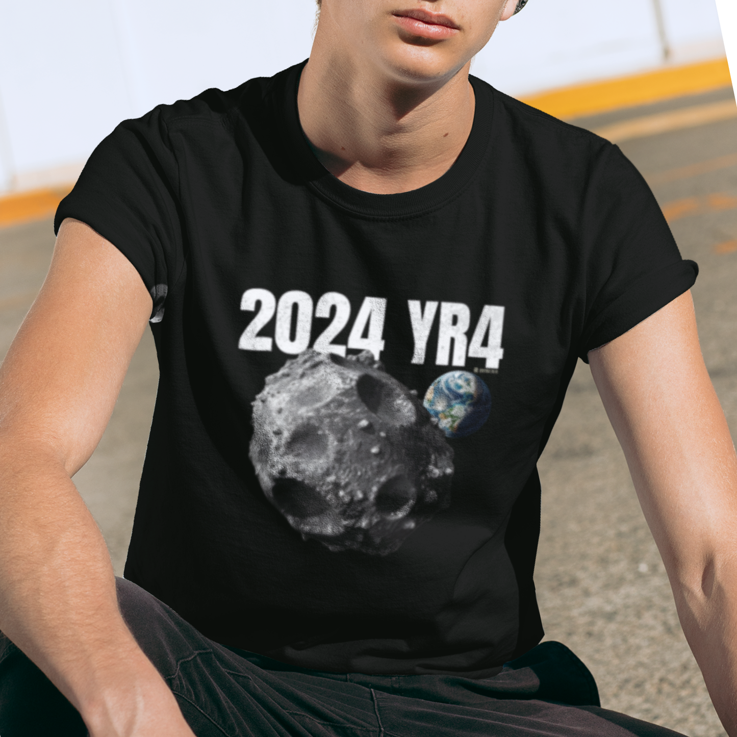 Asteroid Apocalypse Unisex T-shirt, Funny Space Shirt, Quirky Astronomical Tee, Armageddon Top, Unique Astronomy Clothing