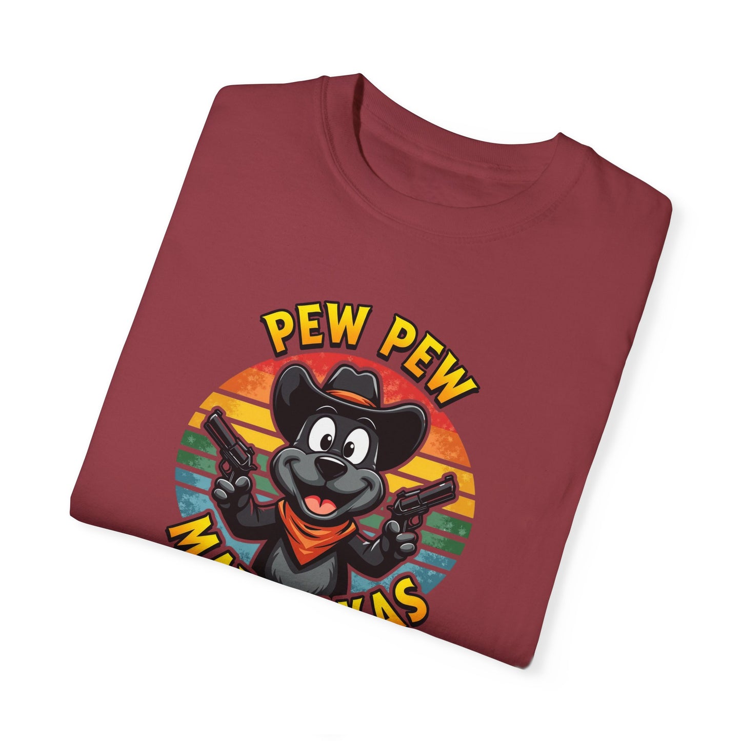 Cowboy Dog Funny T-Shirt, Western Style Tee, Unisex Garment-Dyed Shirt, Dog Lover Gift, Rodeo Apparel