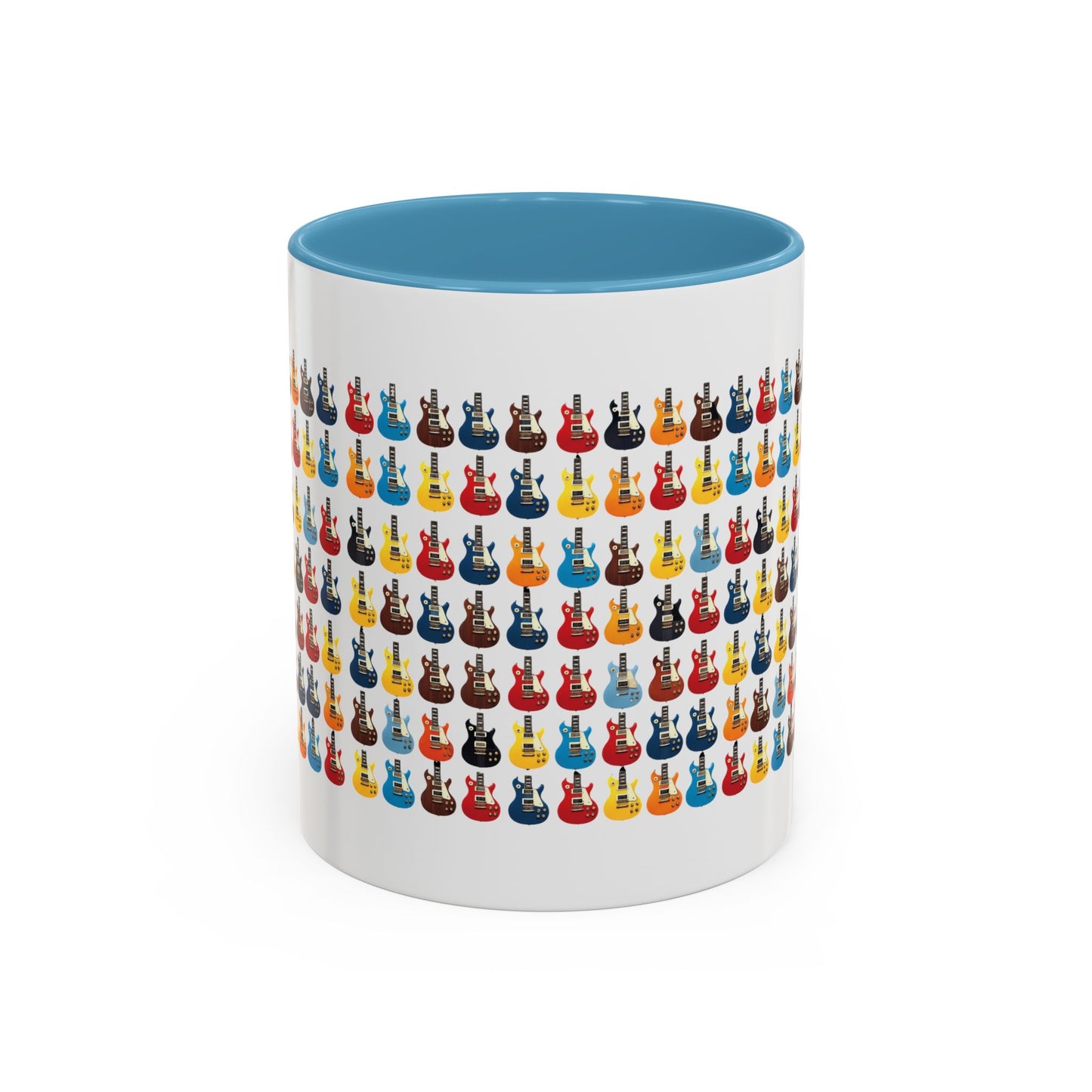 Coffee Mug - Wall of Guitars Design - Music Lover Gift