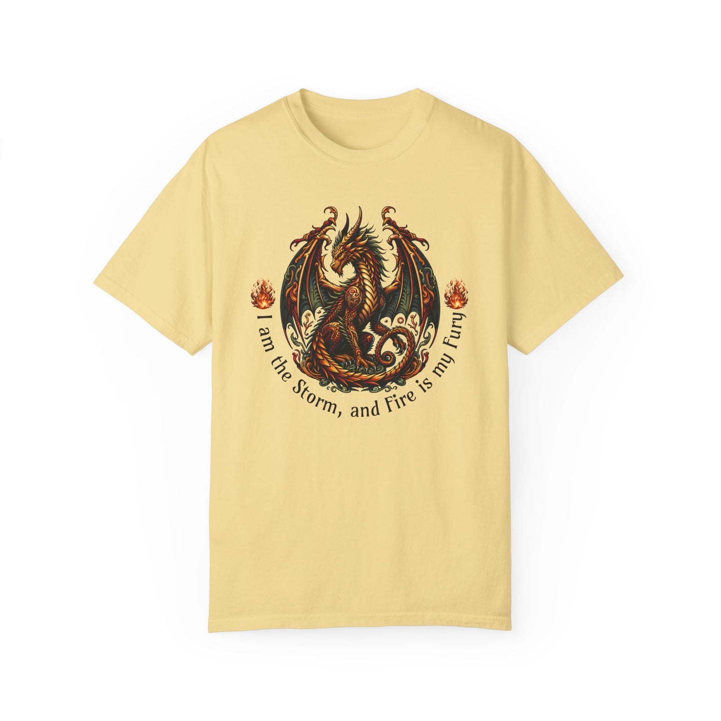 Dragon Power Unisex T-shirt, Magical Inner Strength Statement Tee, Mythical Legend Apparel, Inspirational Dragon Tee, Power of Fire Tee - Quirkside Creations
