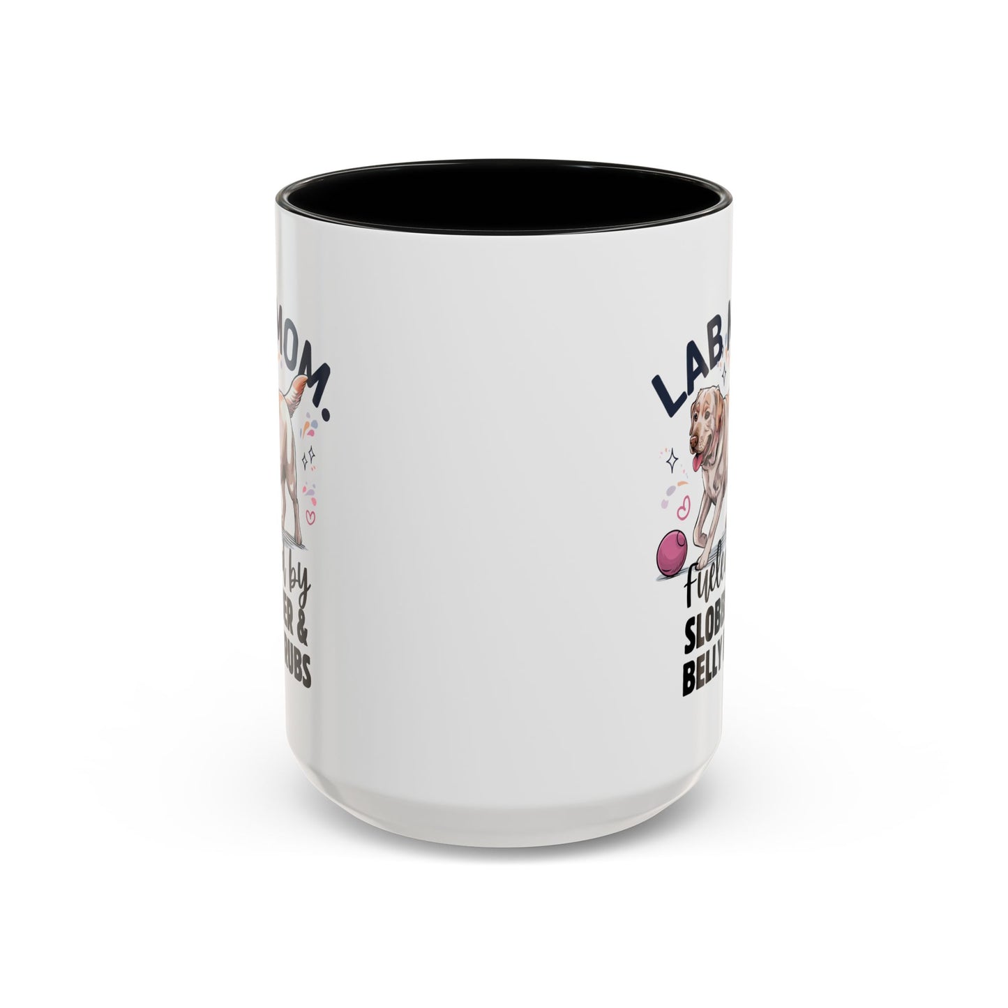 Lab Mom Coffee Mug - Fueled by Slobber & Belly Rubs, Dog Lover Gift, Pet Owner Coffee Cup, Personalized Dog Mom Mug, Cute Animal Mug