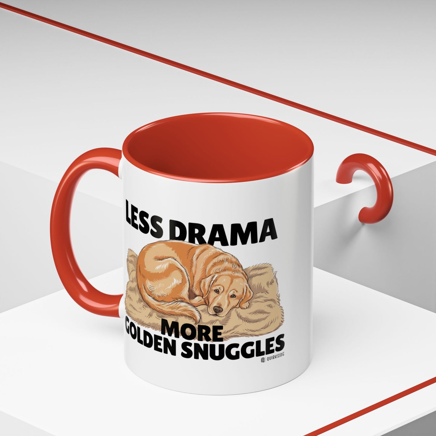 Golden Snuggles Coffee Mug - Less Drama More Snuggles, Dog Lover Gift, Perfect for Home, Funny Dog Mug, Pet Owner Treat