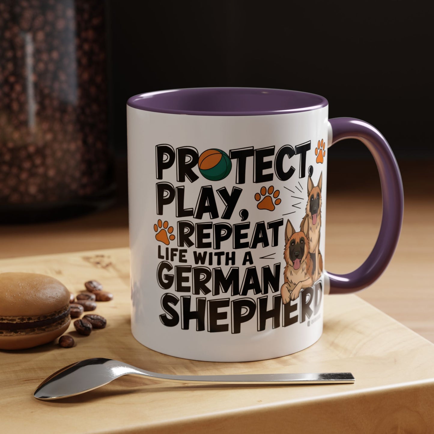 German Shepherd Lover's Accent Coffee Mug - Perfect Gift for Dog Owners, Pet Lovers, Birthdays, Holidays, Home Decor