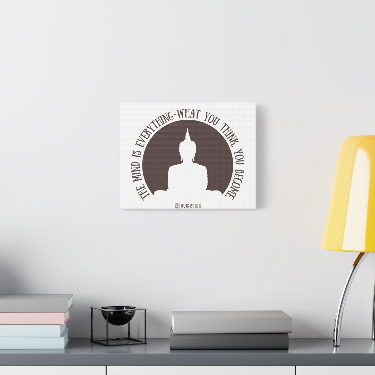 Mindfulness Buddha Canvas Art, Inspirational Wall Decor, Meditation Quote Print, Zen Home Decor, Gift for Yogis and Mindfulness Lovers