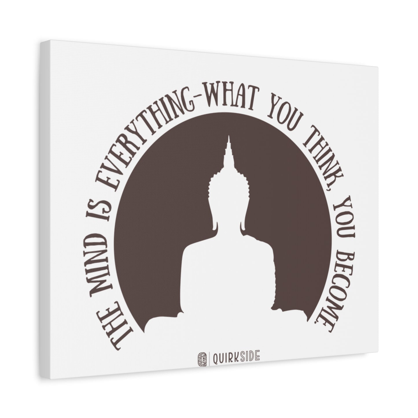 Mindfulness Buddha Canvas Art, Inspirational Wall Decor, Meditation Quote Print, Zen Home Decor, Gift for Yogis and Mindfulness Lovers