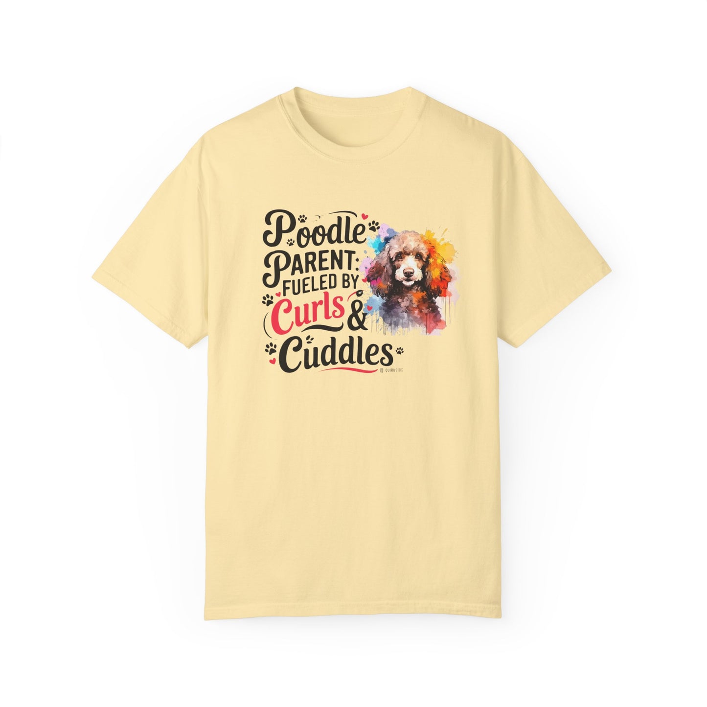 Poodle Lover T-shirt, Dog Owner Shirt, Cute Unisex Tee, Garment-Dyed Top, Dog Mom Dad Gift, Pet Lover Apparel, Animal Graphic Tee