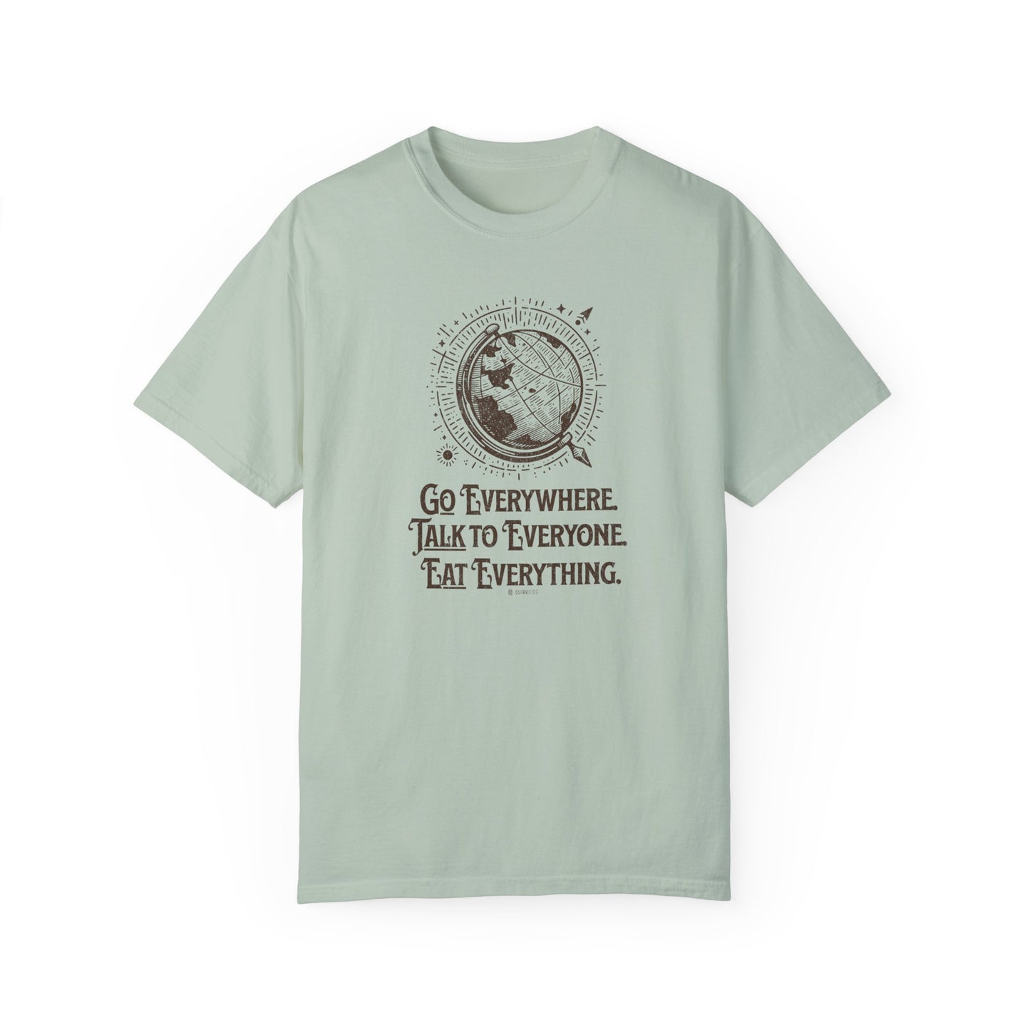 Traveler's Unisex Garment-Dyed T-shirt, Wanderlust Tee, Adventure Shirt, Travel Lover Top, Vacation Apparel
