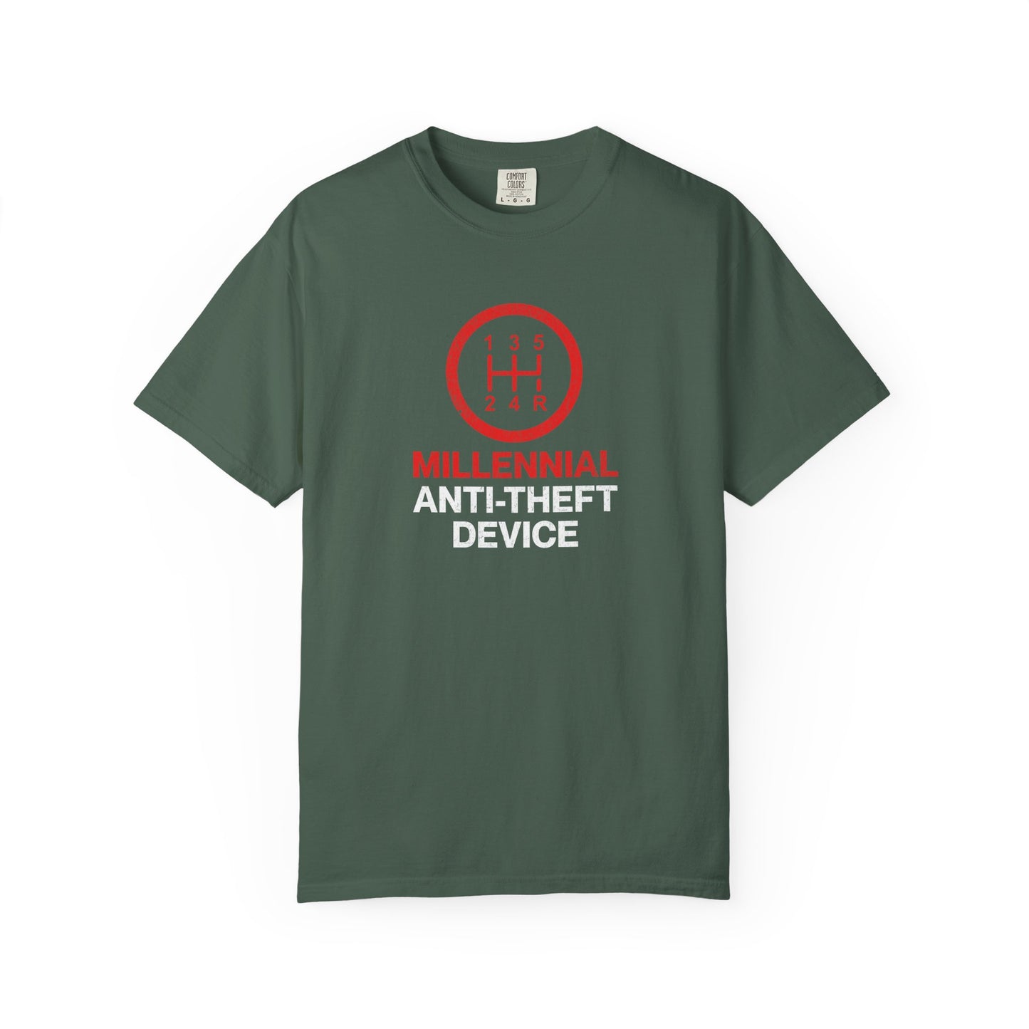 Millennial Anti-Theft Device T-Shirt, Quirky Design