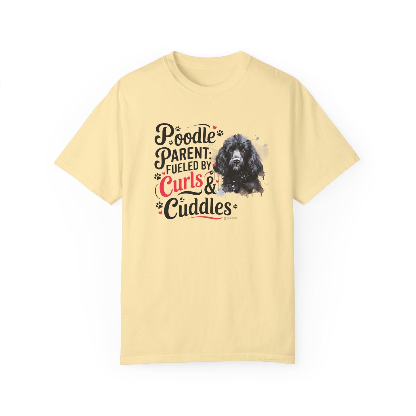 Poodle Lover T-shirt, Dog Owner Shirt, Cute Unisex Tee, Garment-Dyed Top, Dog Mom Dad Gift, Pet Lover Apparel, Animal Graphic Tee