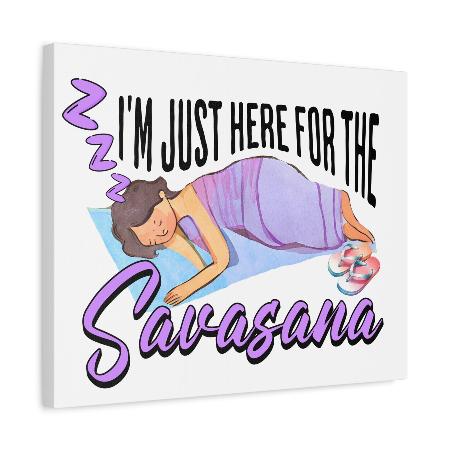 Savasana Wall Art, Yoga Decor, Relaxation Canvas, Mindfulness Gift, Bedroom Art, Unique Yoga Print, Meditation Decor