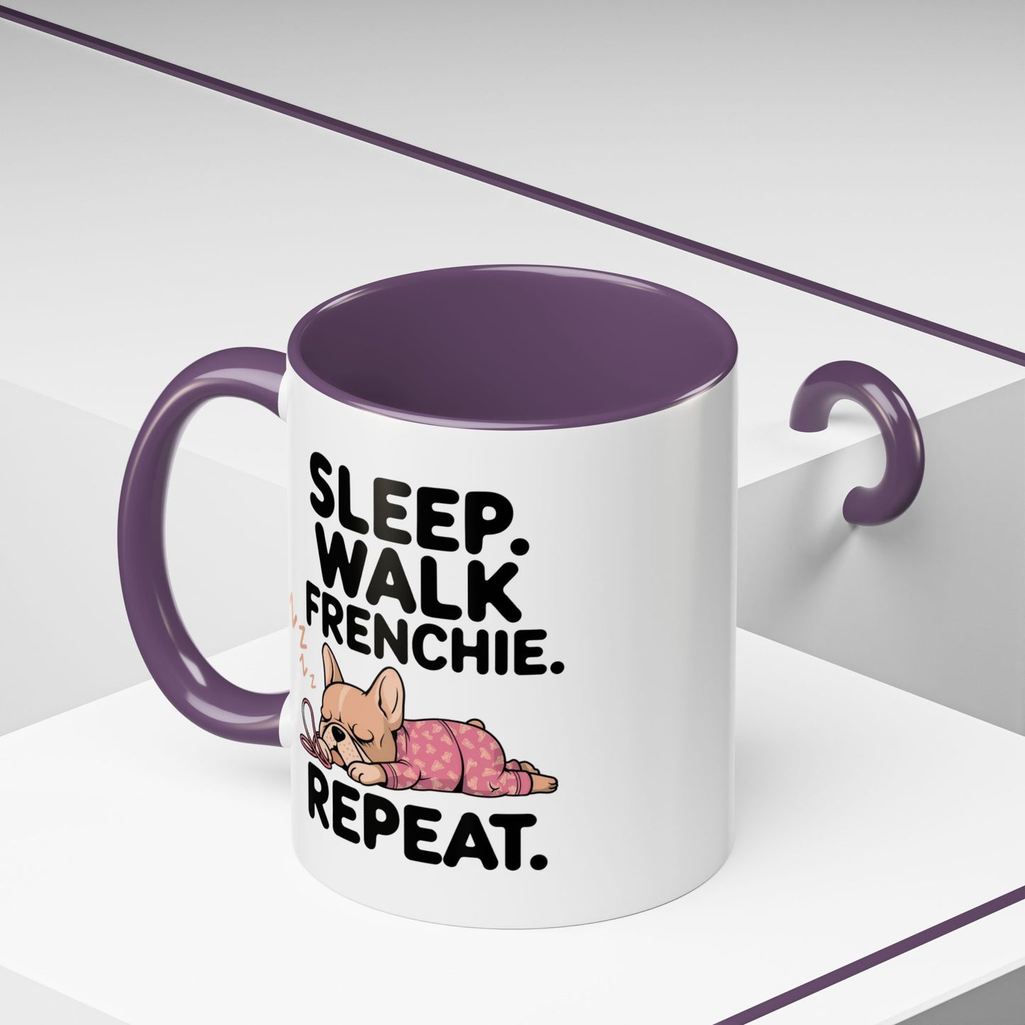 French Bulldog Coffee Mug with Cute Sleepy Design, Dog Lover Gift, Humorous Mug, Pet Owner Essentials, Frenchie Appreciation