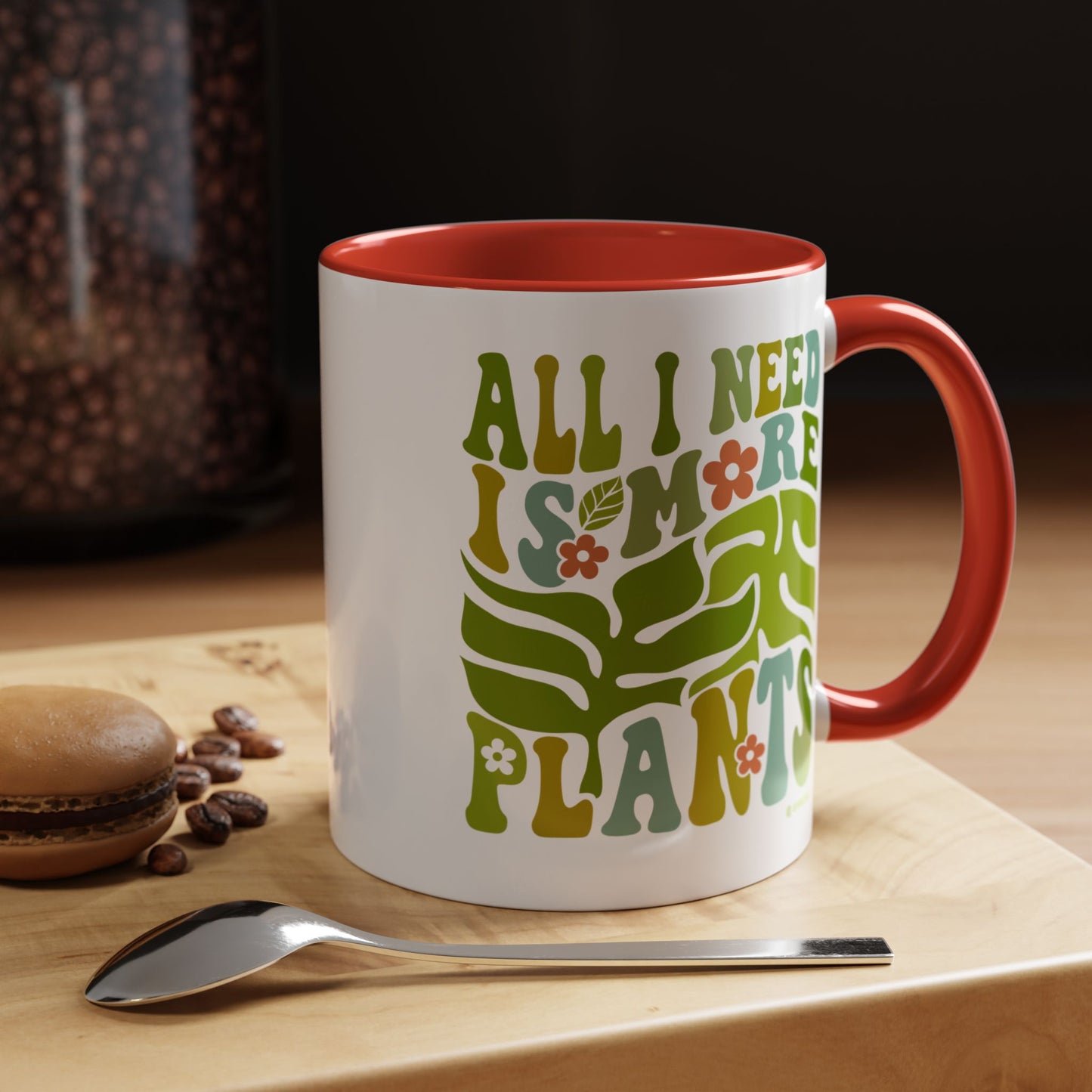 Botanical Coffee Mug - All I Need is More Plants, Plant Lover Gift, Home Decor, Gardening Mug, Eco-Friendly Coffee Cup