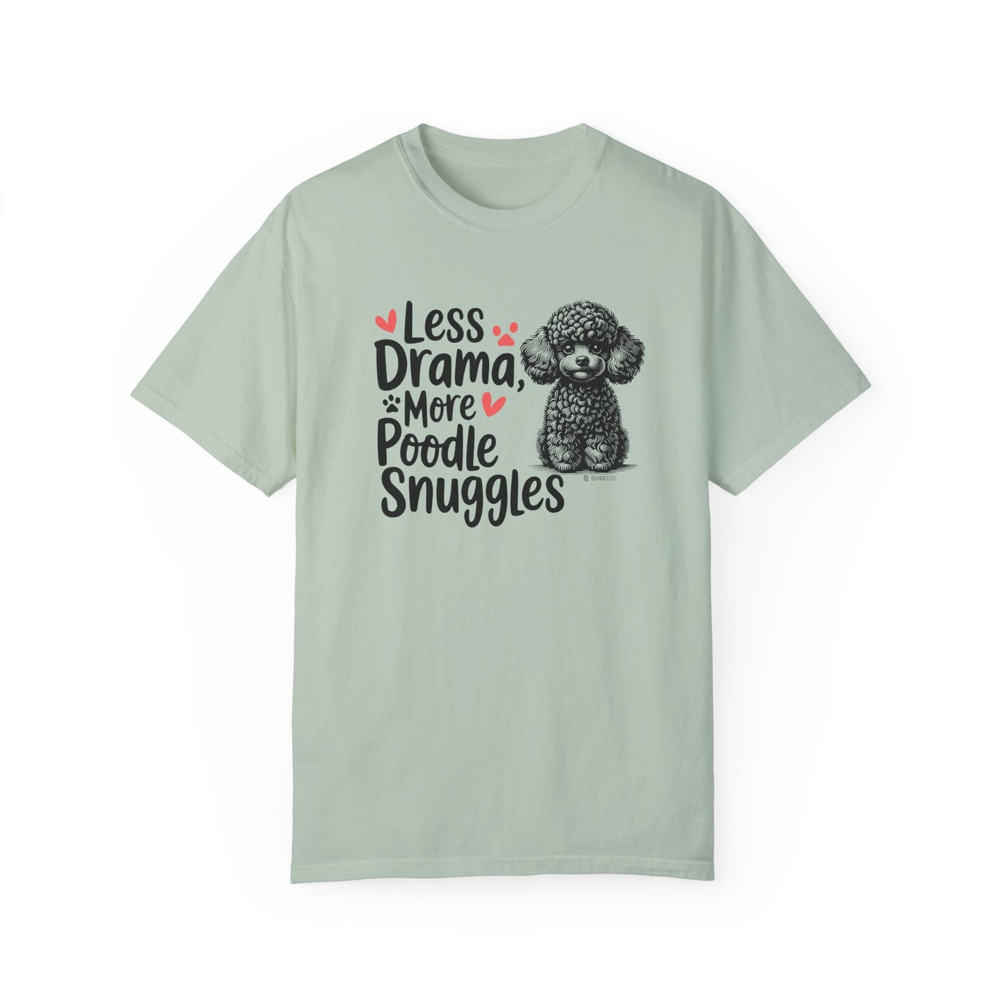 Poodle Lover T-shirt, Dog Owner Shirt, Cute Unisex Tee, Garment-Dyed Top, Dog Mom Dad Gift, Pet Lover Apparel, Animal Graphic Tee