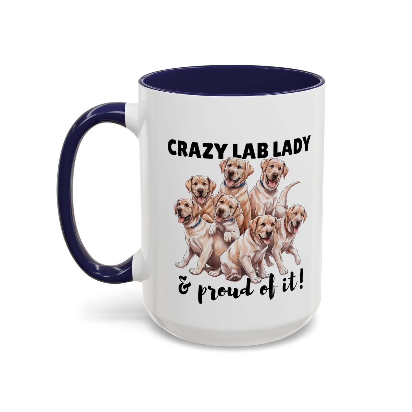 Crazy Lab Lady Coffee Mug - Dog Lover Gift, Pet Mom Mug, Funny Lab Dog Mug, Coffee Cup for Dog Owners, Animal Lover's Accessories