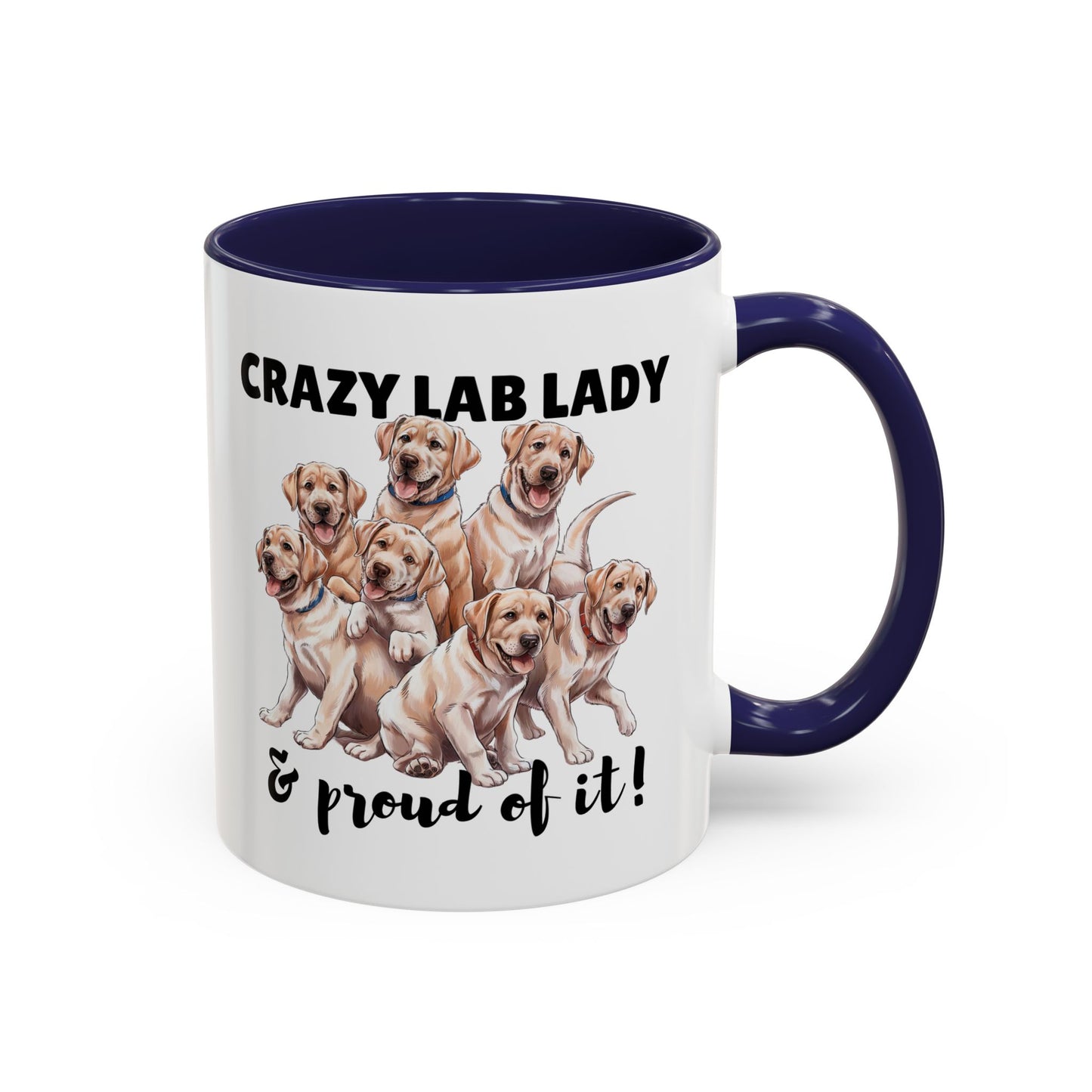 Crazy Lab Lady Coffee Mug - Dog Lover Gift, Pet Mom Mug, Funny Lab Dog Mug, Coffee Cup for Dog Owners, Animal Lover's Accessories