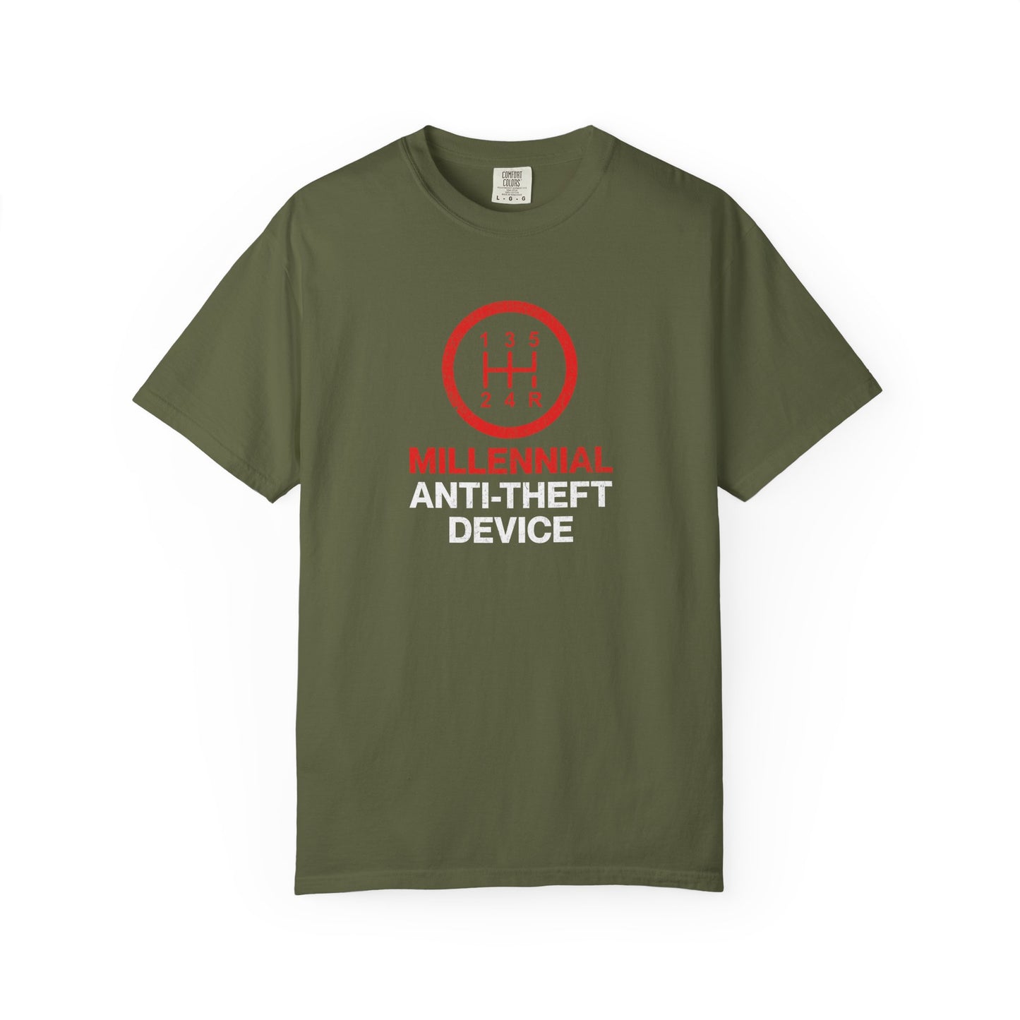 Millennial Anti-Theft Device T-Shirt, Quirky Design