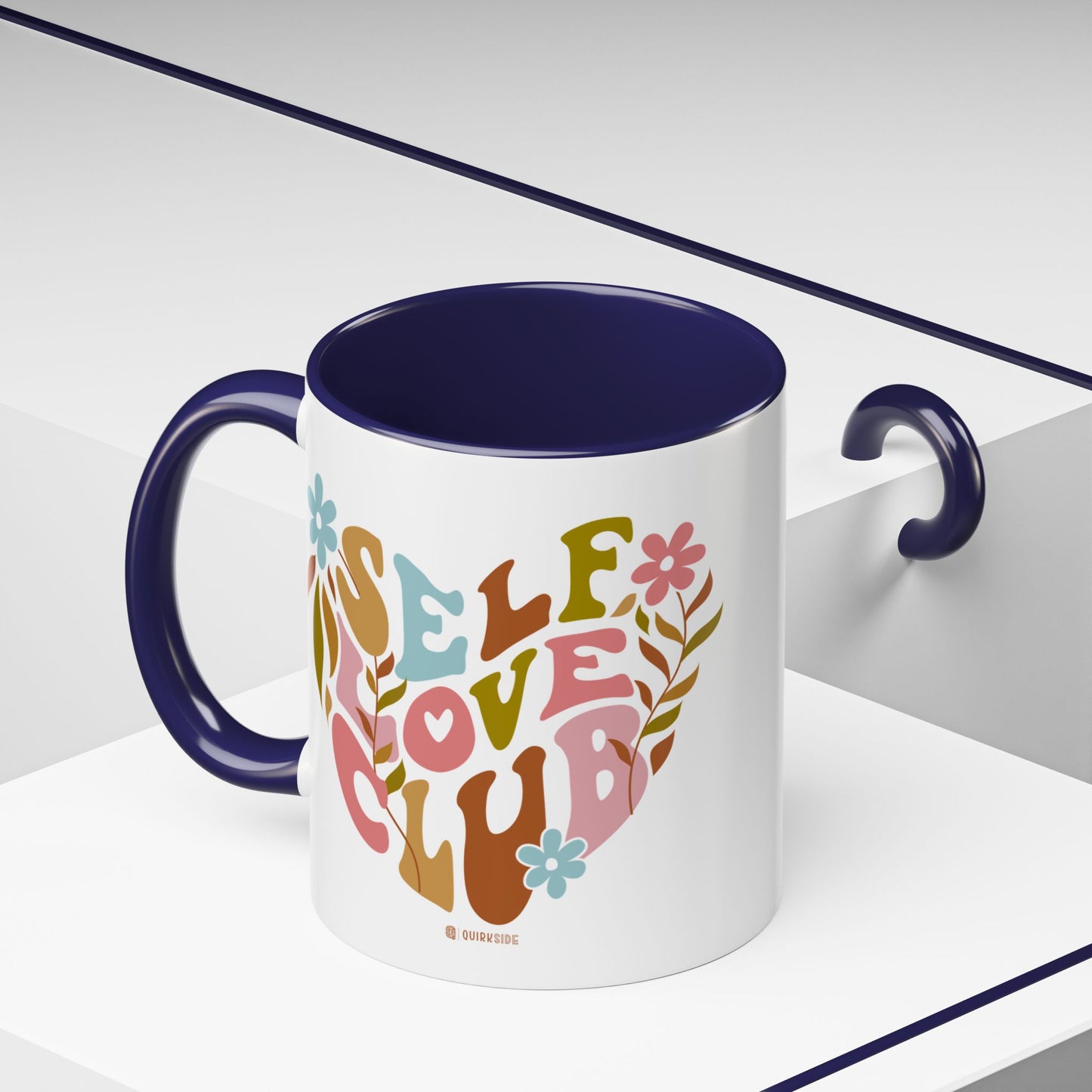 Self Love Club Coffee Mug - Empowering Floral Design, Great for Gifts, Self-Care, Friends, Motivational Mugs