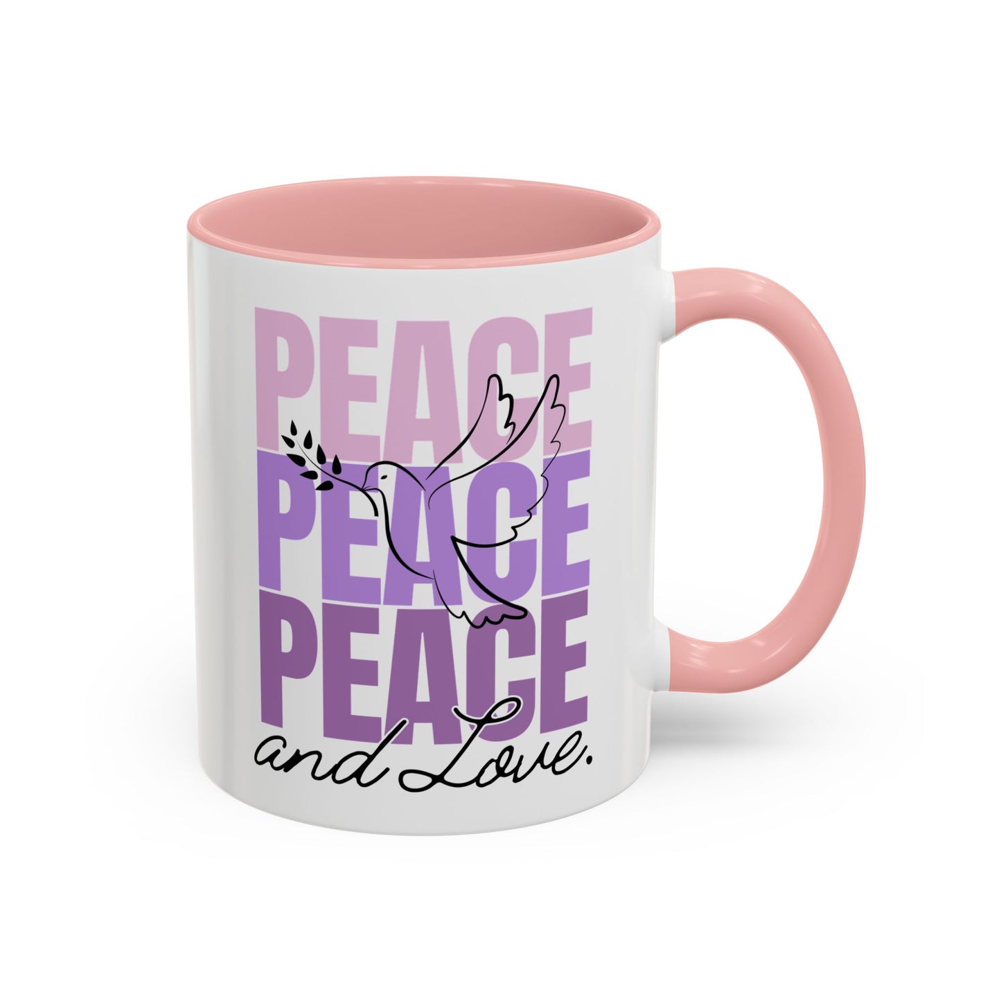 Peace and Love Accent Mug