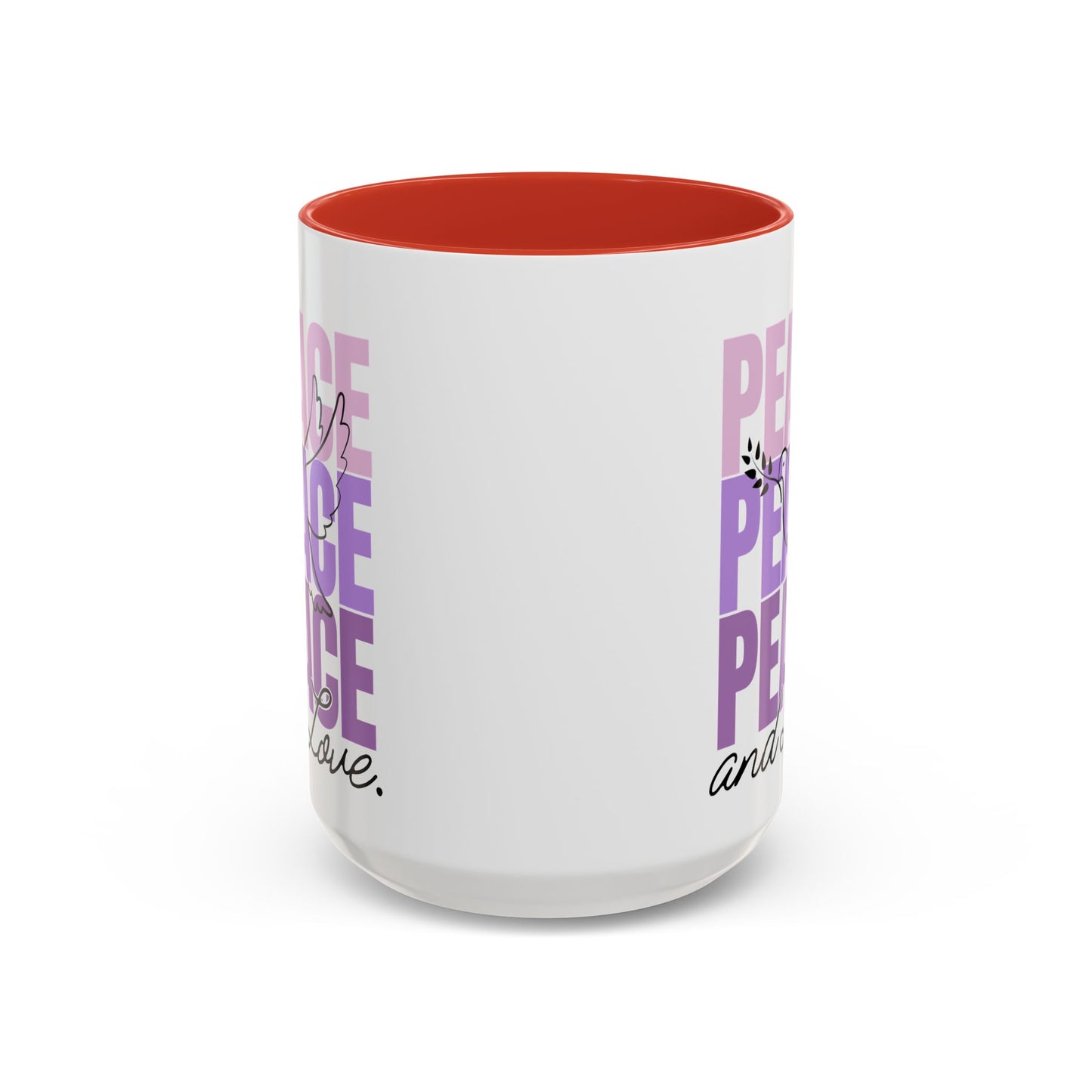 Peace and Love Accent Mug