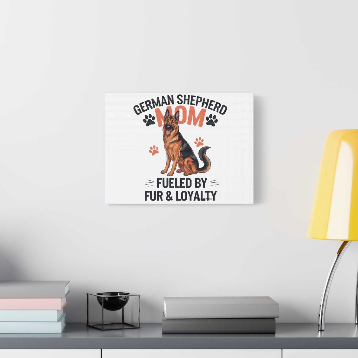 German Shepherd Mom Canvas Wall Art, Dog Lover Decor, Pet Owner Gift, Home Sweet Home Art, Animal Lover Wall Decor