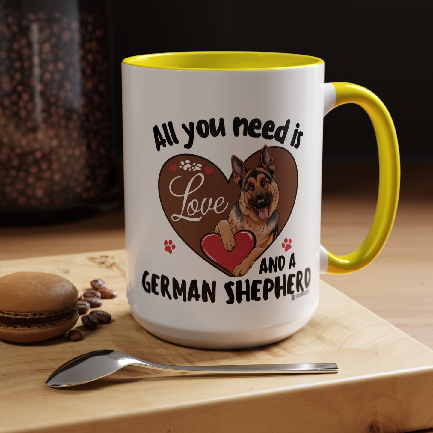 German Shepherd Love Mug | Dog Owner Gift | Coffee Cup | Animal Lover Gift | Pet Lover's Mug | Cute Pet Coffee Mug
