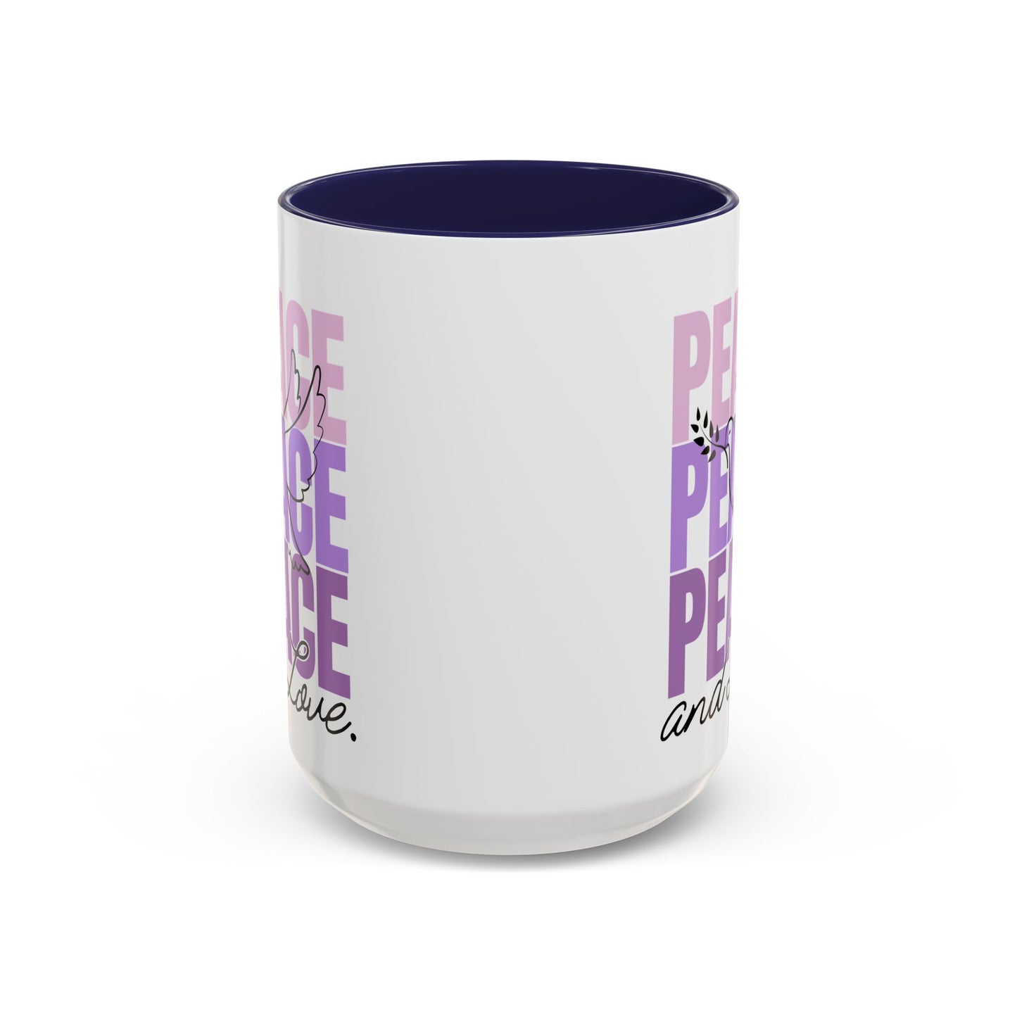 Peace and Love Accent Mug