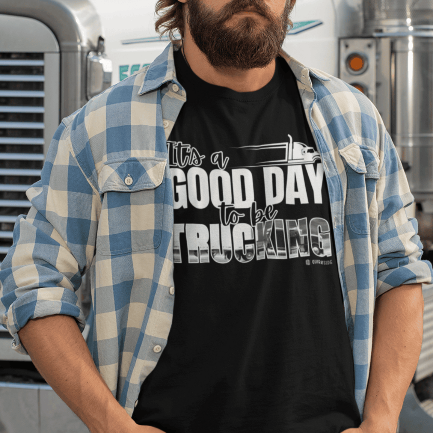 Trucking T-shirt, Truckers Tee, Highway Driver Shirt, On The Road Top, Unisex Tee, Comfortable Garment-Dyed Shirt