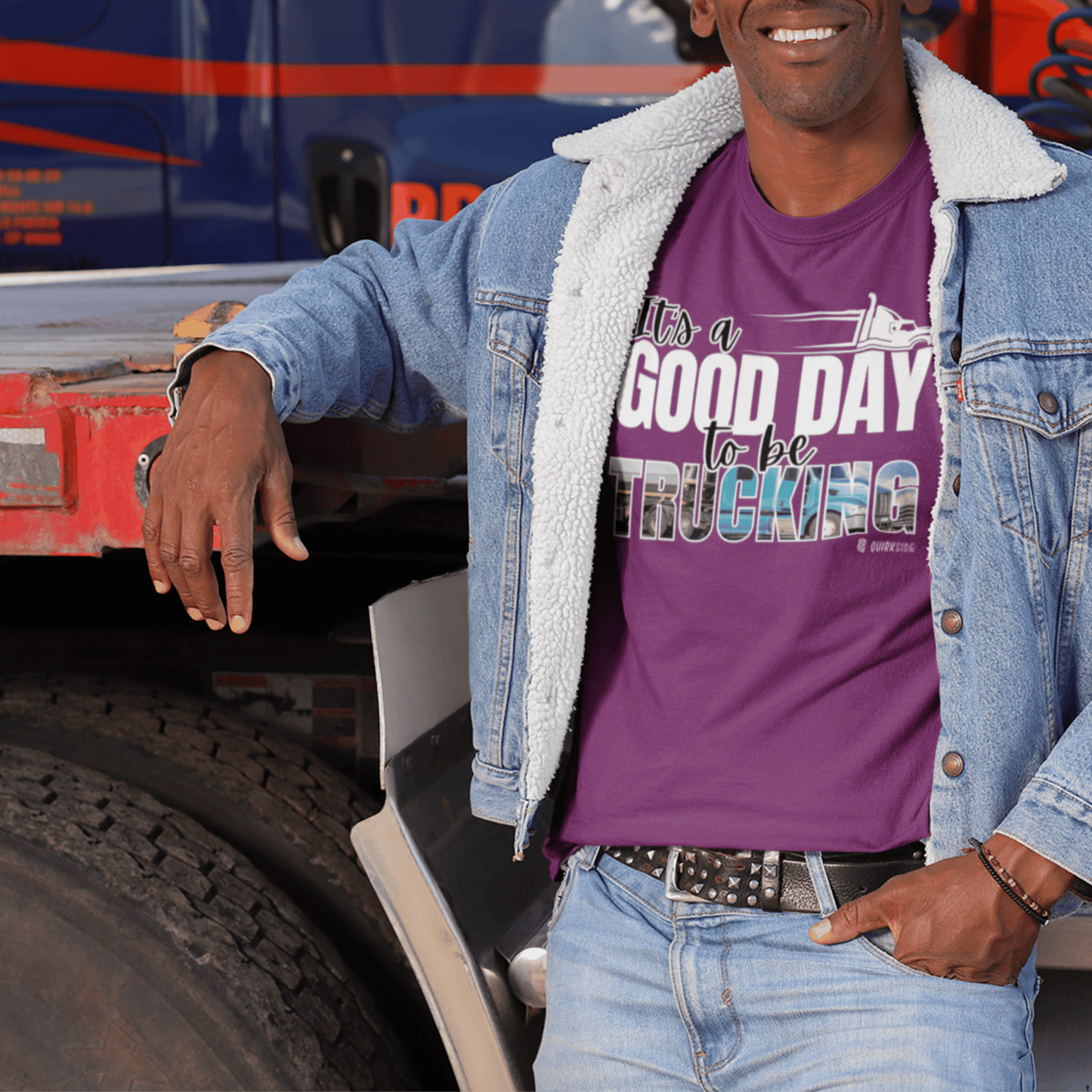 Trucking T-shirt, Truckers Tee, Highway Driver Shirt, On The Road Top, Unisex Tee, Comfortable Garment-Dyed Shirt