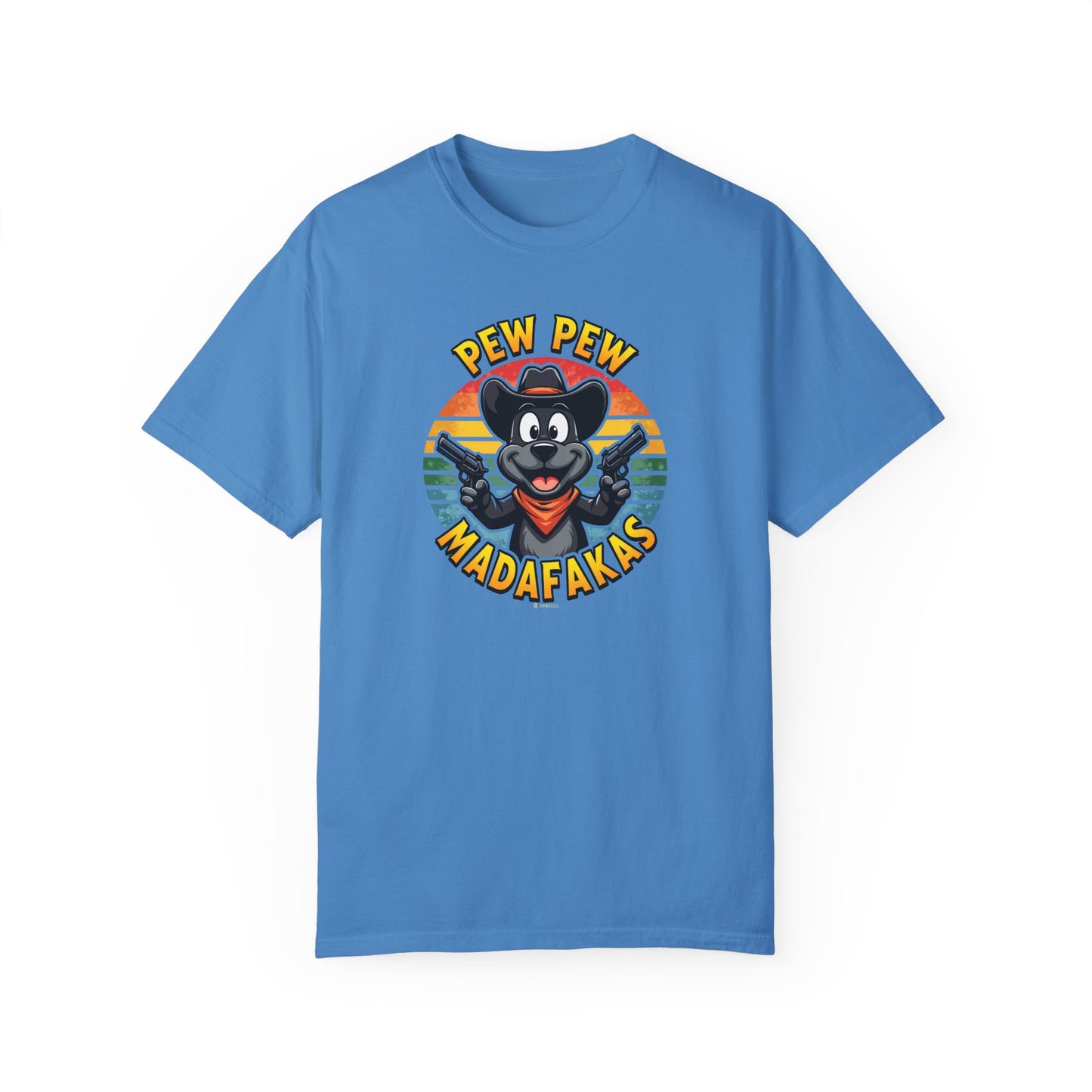 Cowboy Dog Funny T-Shirt, Western Style Tee, Unisex Garment-Dyed Shirt, Dog Lover Gift, Rodeo Apparel