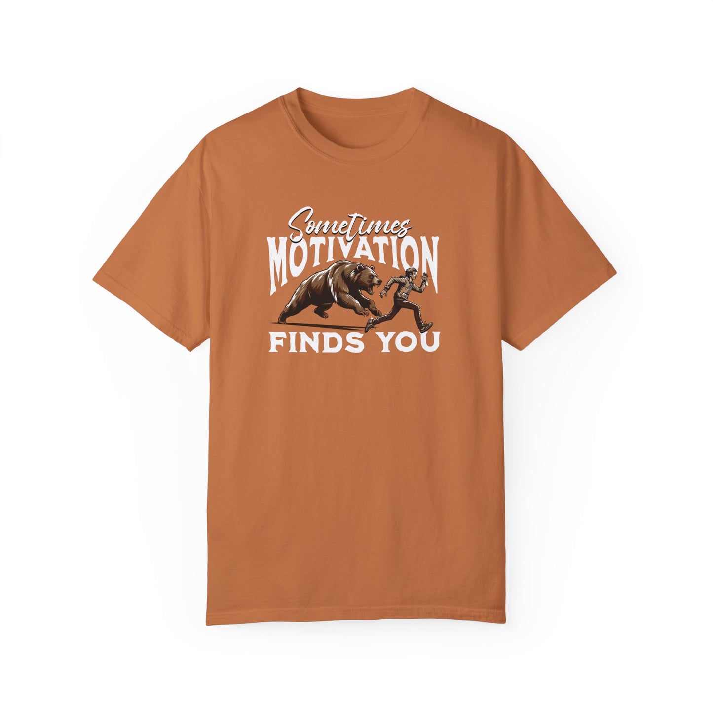 Funny Running Motivation Unisex T-shirt, Bear Chasing Humor Tee, Workout Inspiration Shirt, Fitness Apparel, Running Gift - Quirkside Creations
