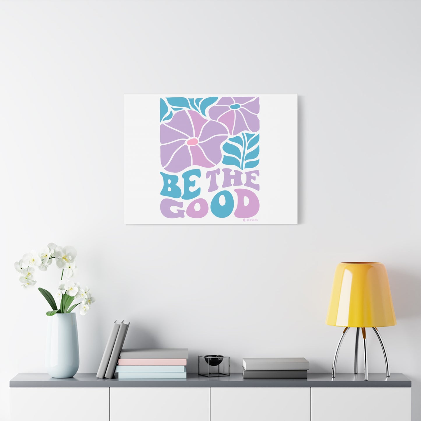 Inspirational Wall Art Canvas, Positive Vibes Home Decor, 'Be The Good' Motivational Artwork, Gift for Home, Office or Nursery