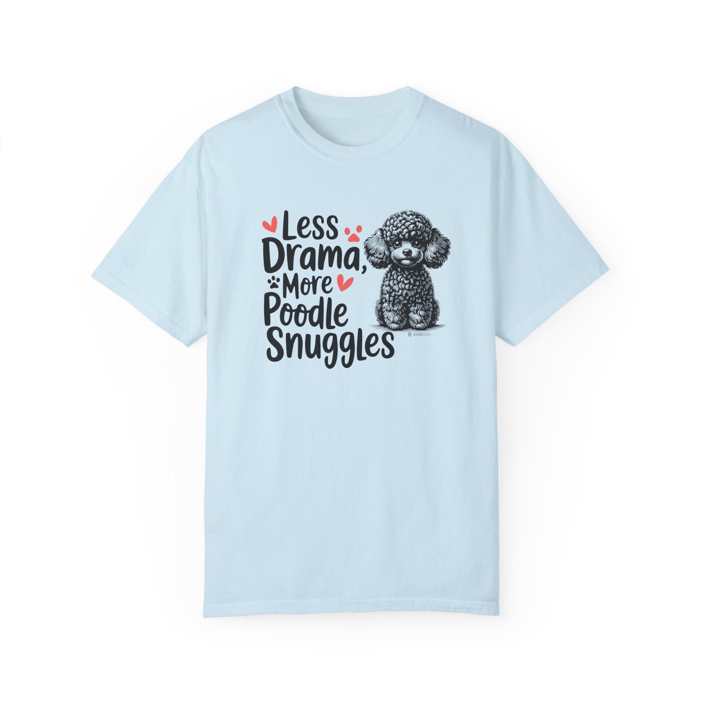 Poodle Lover T-shirt, Dog Owner Shirt, Cute Unisex Tee, Garment-Dyed Top, Dog Mom Dad Gift, Pet Lover Apparel, Animal Graphic Tee