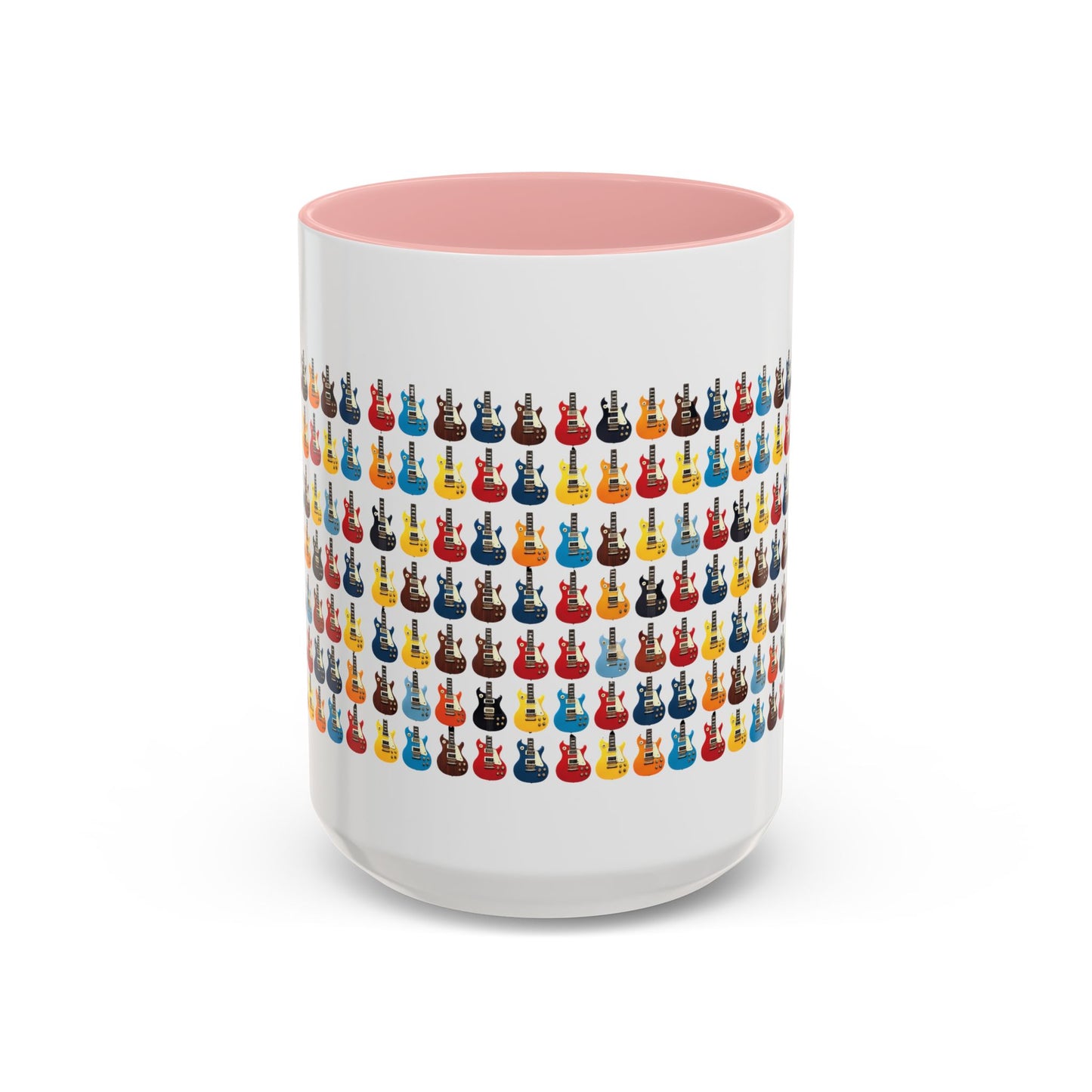 Coffee Mug - Wall of Guitars Design - Music Lover Gift