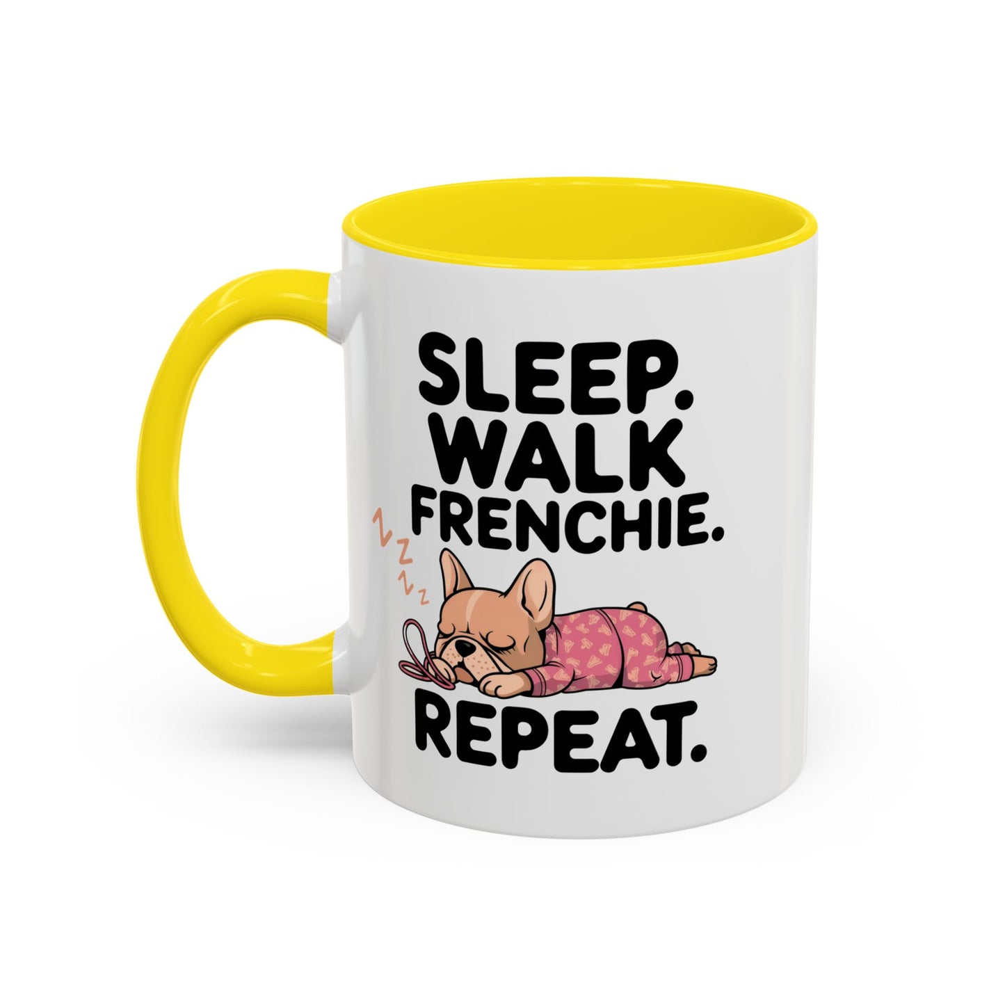 French Bulldog Coffee Mug with Cute Sleepy Design, Dog Lover Gift, Humorous Mug, Pet Owner Essentials, Frenchie Appreciation