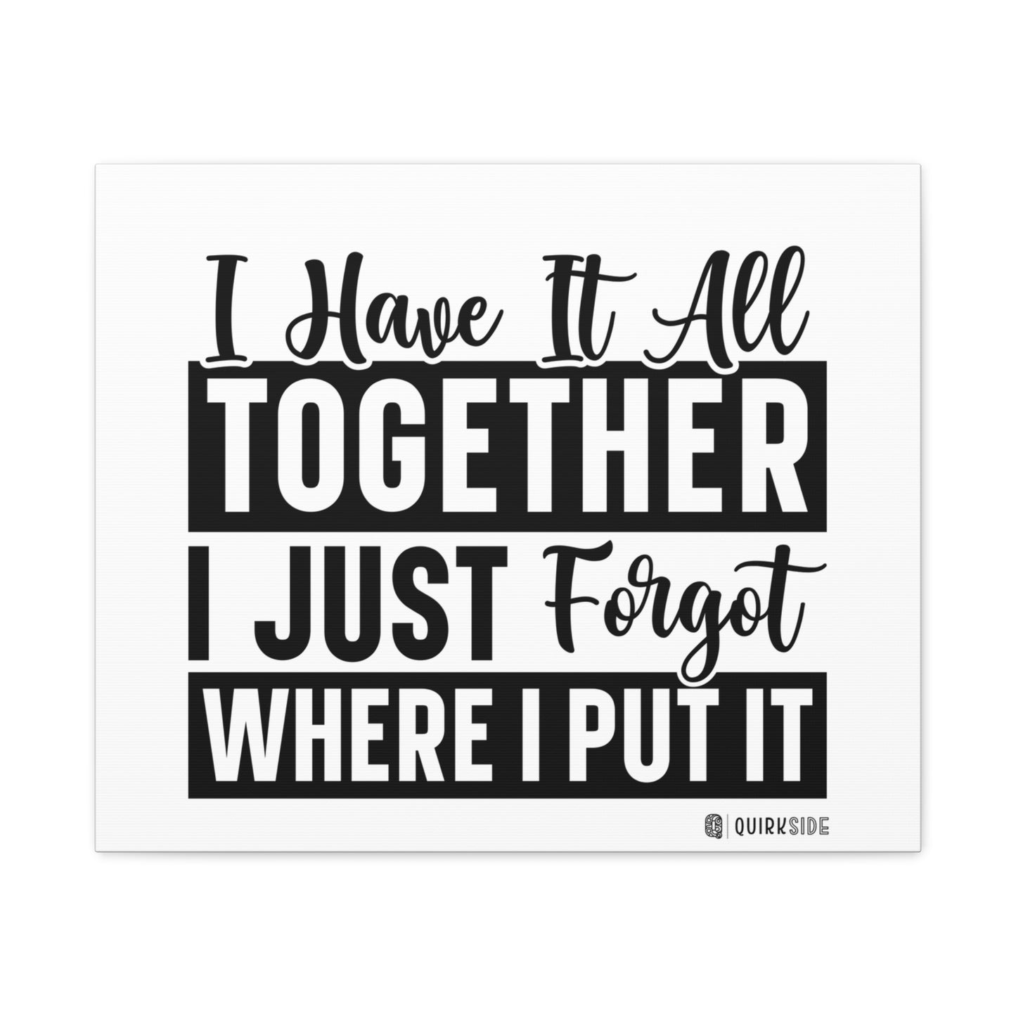Humorous Wall Art Canvas, Fun Home Decor, Gift for Friends, Quirky Art Print, Motivational Canvas