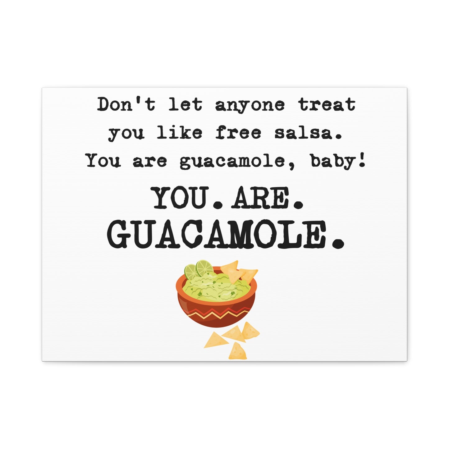 Guacamole Quote Canvas Art, Kitchen Decor, Funny Wall Art, Gift for Foodies, Home Decoration