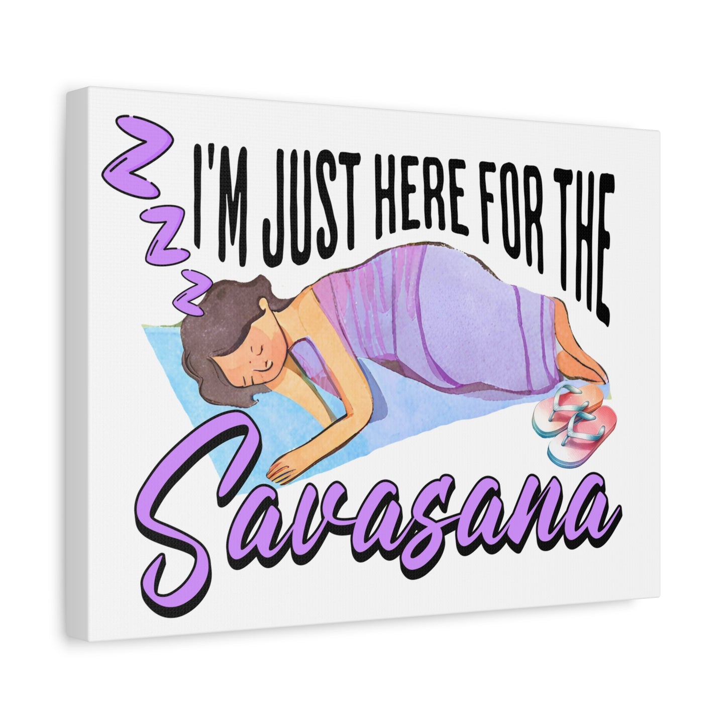 Savasana Wall Art, Yoga Decor, Relaxation Canvas, Mindfulness Gift, Bedroom Art, Unique Yoga Print, Meditation Decor
