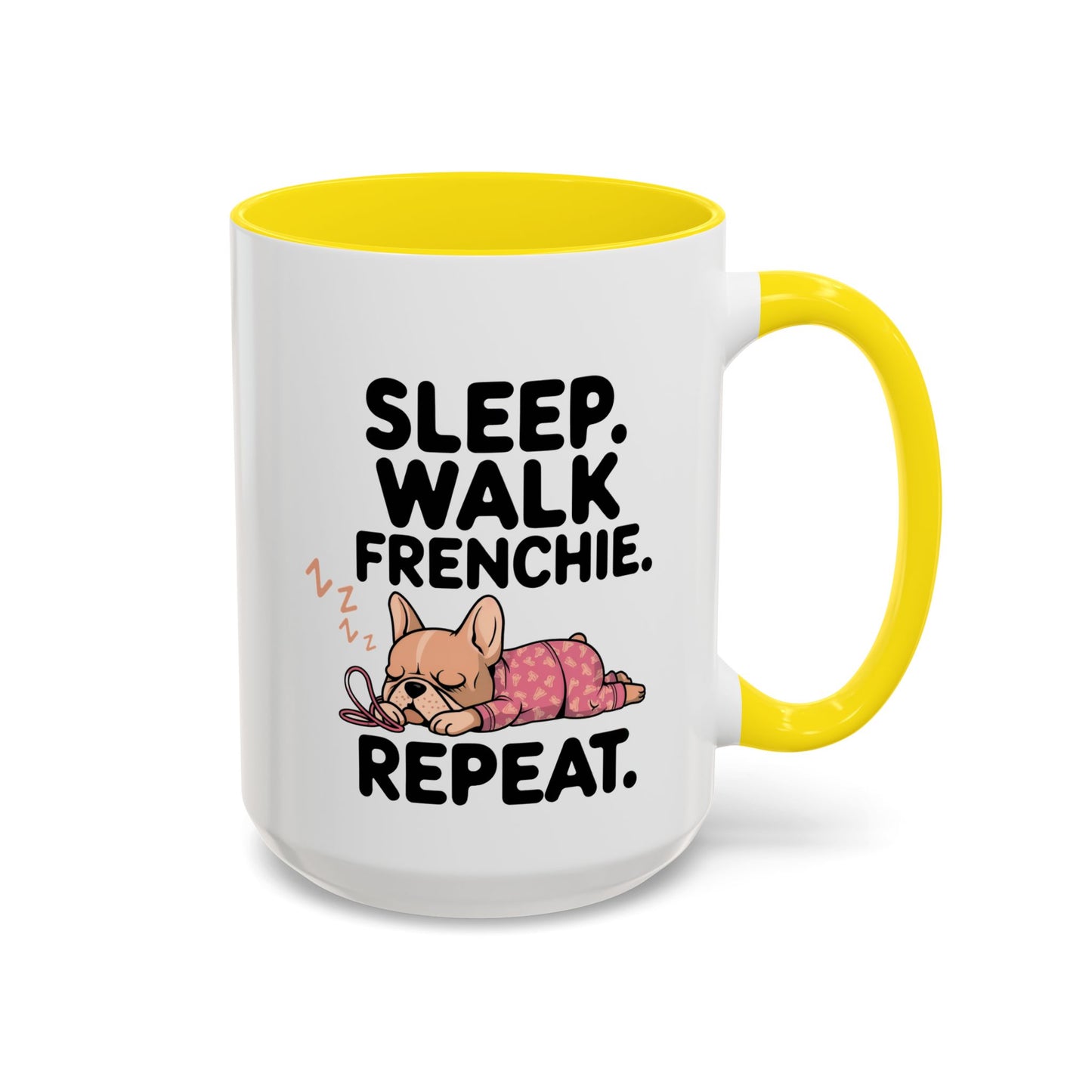 French Bulldog Coffee Mug with Cute Sleepy Design, Dog Lover Gift, Humorous Mug, Pet Owner Essentials, Frenchie Appreciation