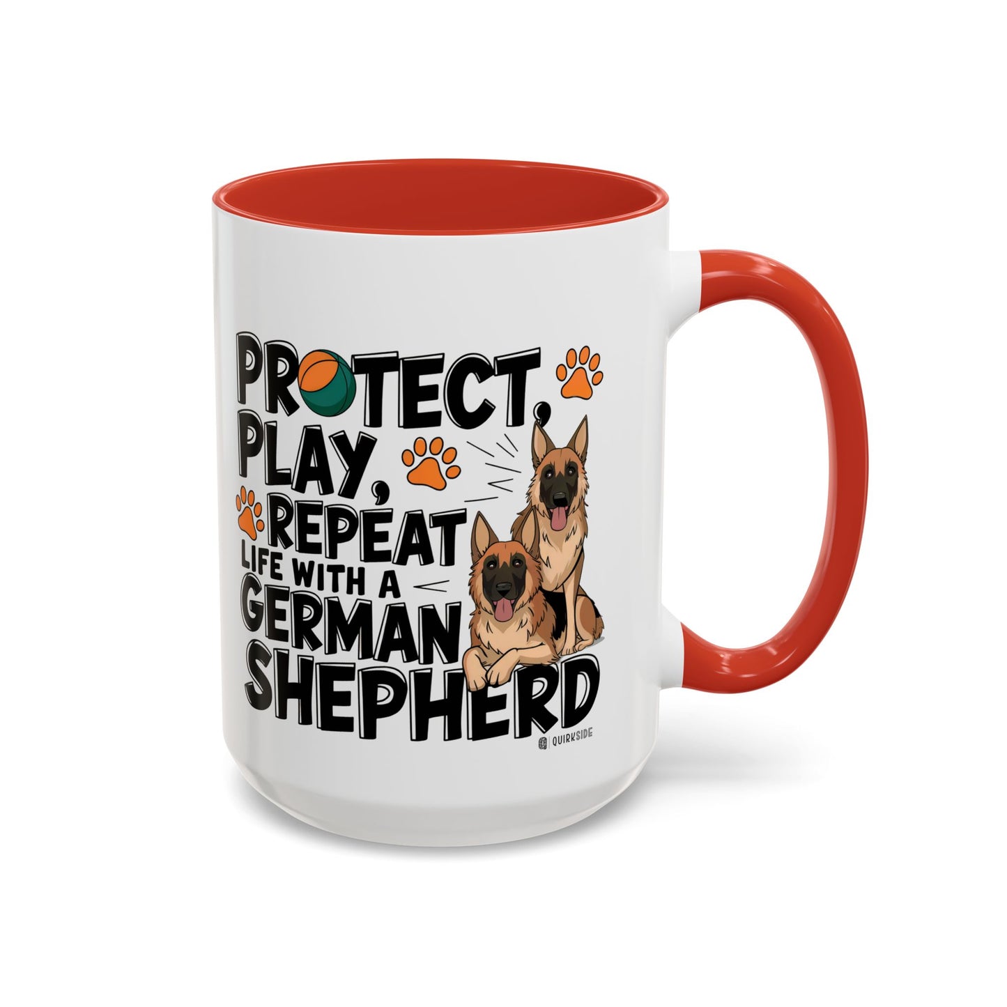German Shepherd Lover's Accent Coffee Mug - Perfect Gift for Dog Owners, Pet Lovers, Birthdays, Holidays, Home Decor