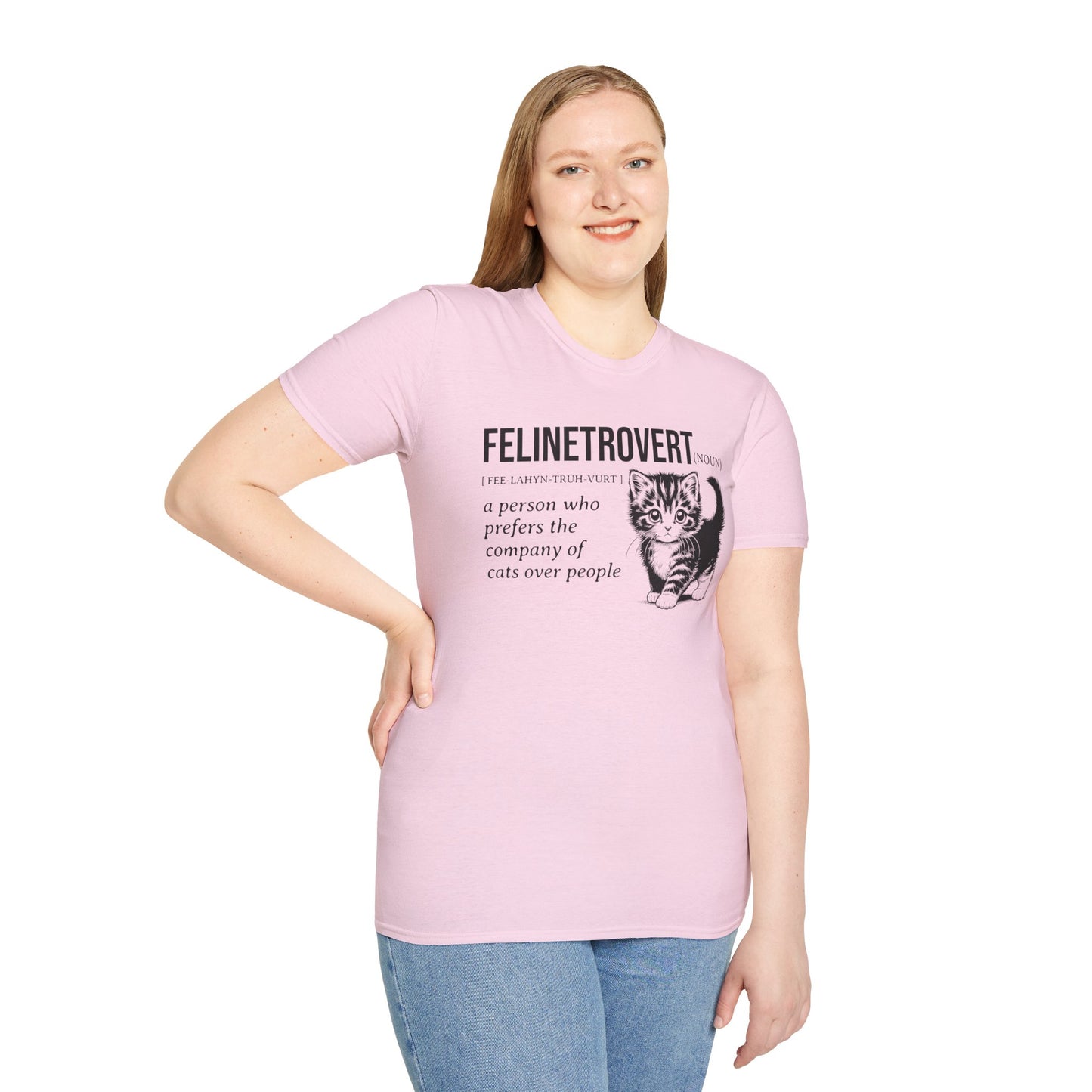 Cat Lover's Softstyle T-Shirt - Comfortable Tee for Feline Enthusiasts, Kitty Print Shirt, Animal Graphic Top, Cute Kitten T-Shirt, Pet