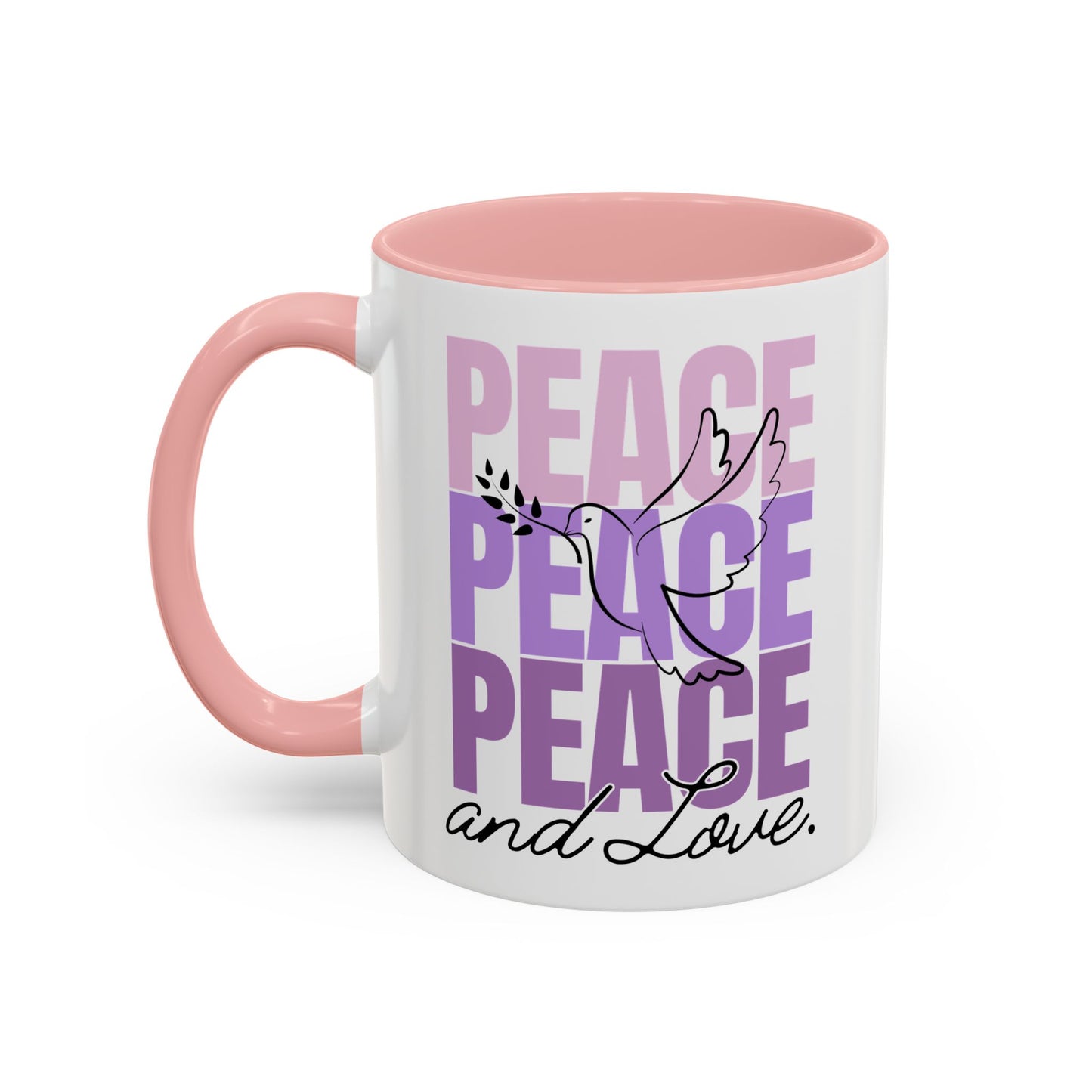 Peace and Love Accent Mug