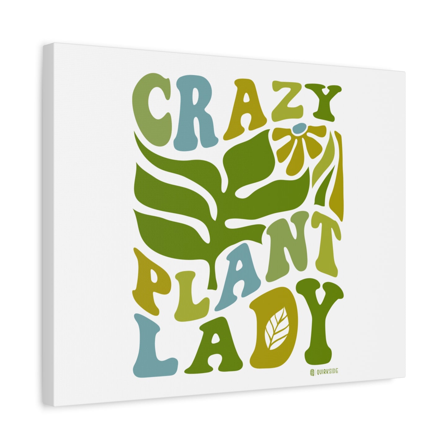 Matte Canvas Art - Crazy Plant Lady Wall Decor, Indoor Plant Lover Gift, Boho Home Accessories, Greenery Wall Art, Housewarming Present