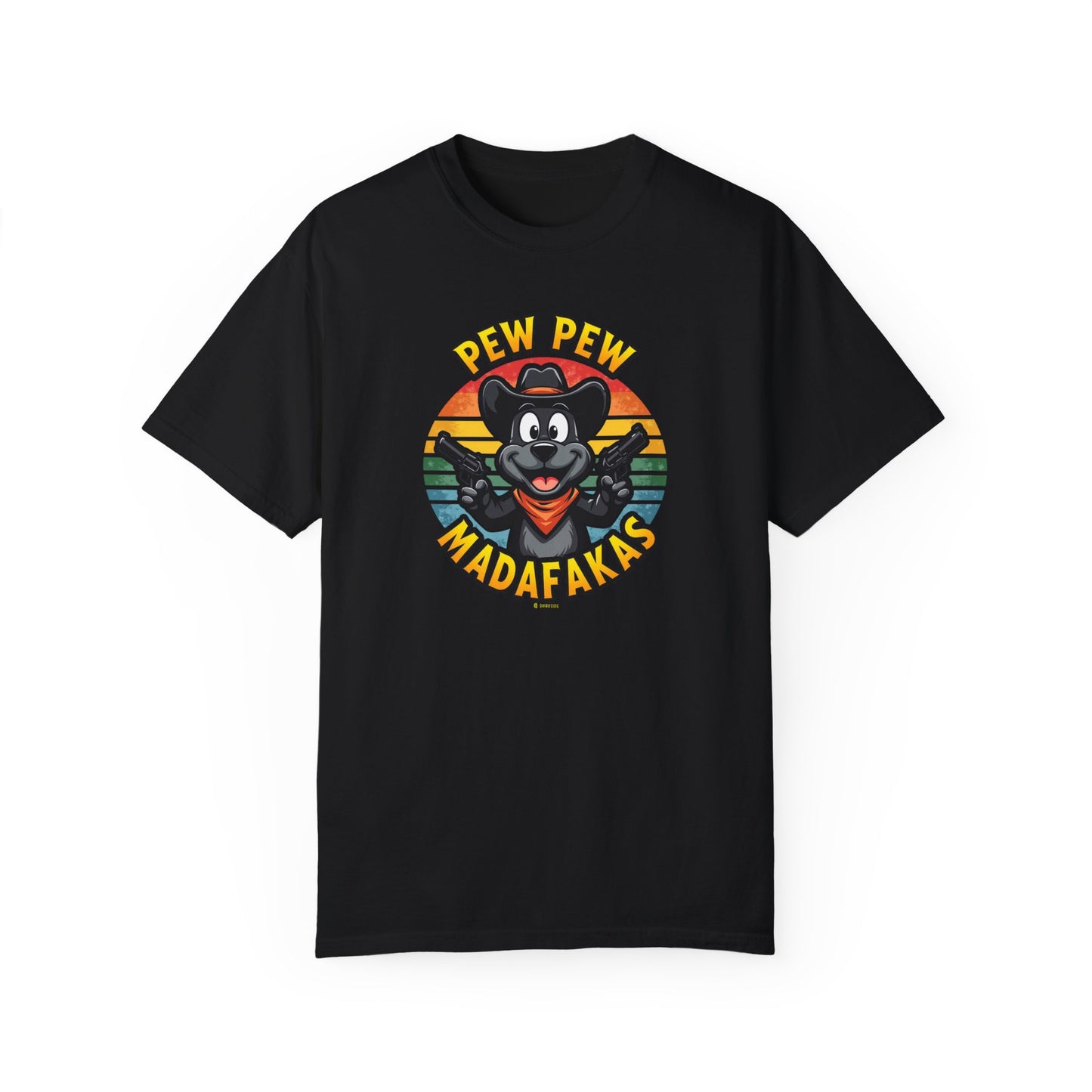 Cowboy Dog Funny T-Shirt, Western Style Tee, Unisex Garment-Dyed Shirt, Dog Lover Gift, Rodeo Apparel