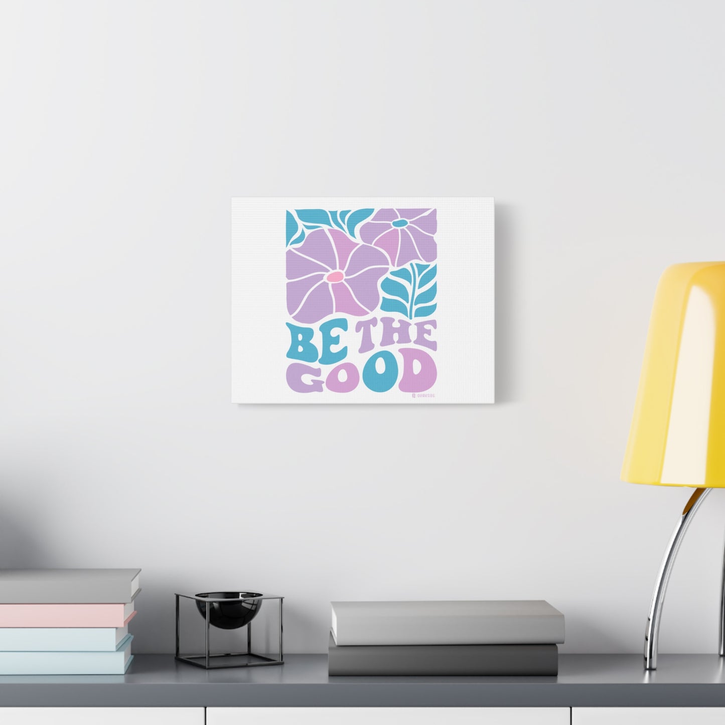 Inspirational Wall Art Canvas, Positive Vibes Home Decor, 'Be The Good' Motivational Artwork, Gift for Home, Office or Nursery