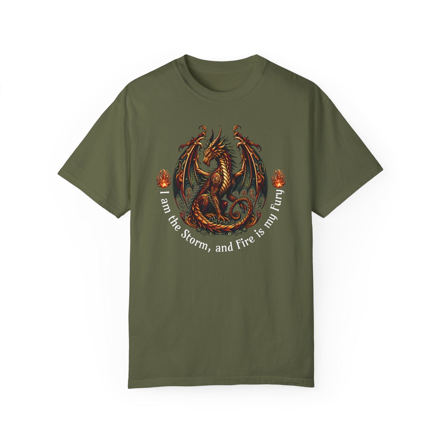 Dragon Power Unisex T-shirt, Magical Inner Strength Statement Tee, Mythical Legend Apparel, Inspirational Dragon Tee, Power of Fire Tee - Quirkside Creations