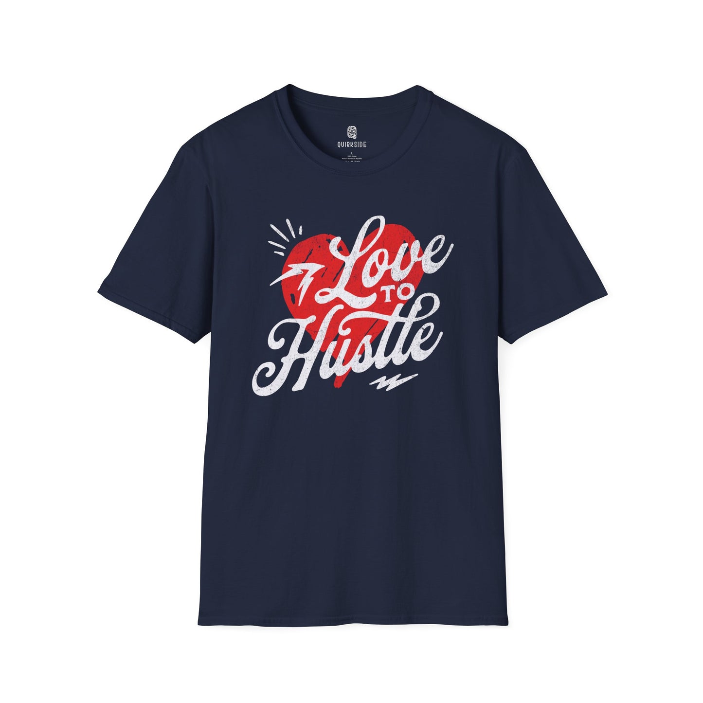 Hustle Graphic Tee, Motivational Shirt, Workout Top, Fitness T-Shirt, Inspirational Apparel - Quirkside Creations