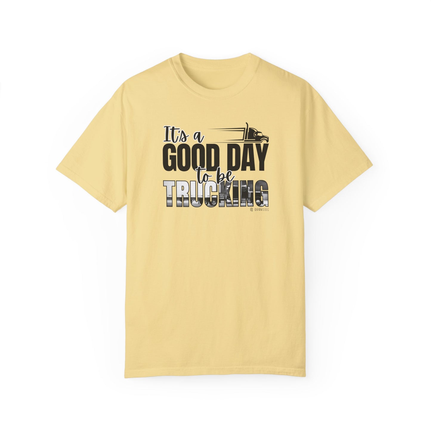 Trucking T-shirt, Truckers Tee, Highway Driver Shirt, On The Road Top, Unisex Tee, Comfortable Garment-Dyed Shirt
