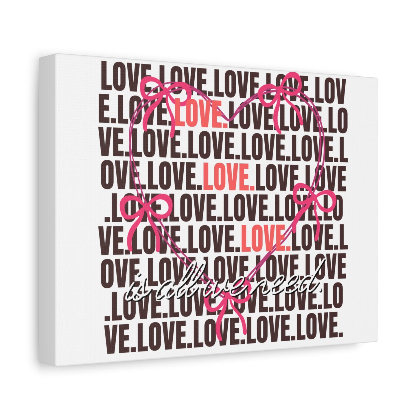 Love-Themed Canvas Art, Heart Wall Decor, Valentine's Gift, Romantic Home Decor, Engagement Present
